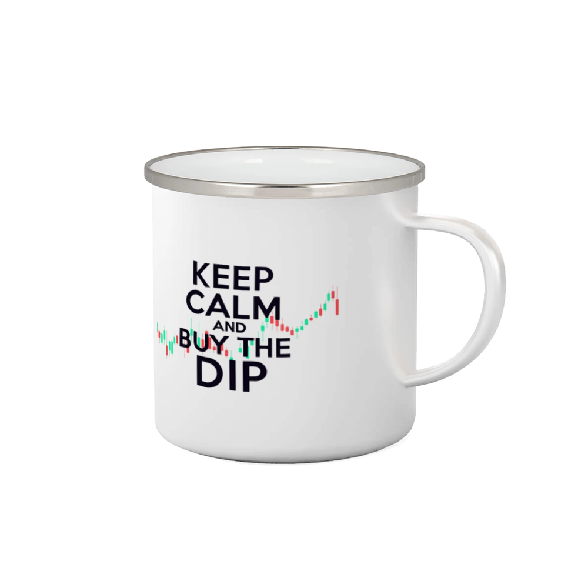 Zeleno červený graf Keep Calm and Buy the Dip