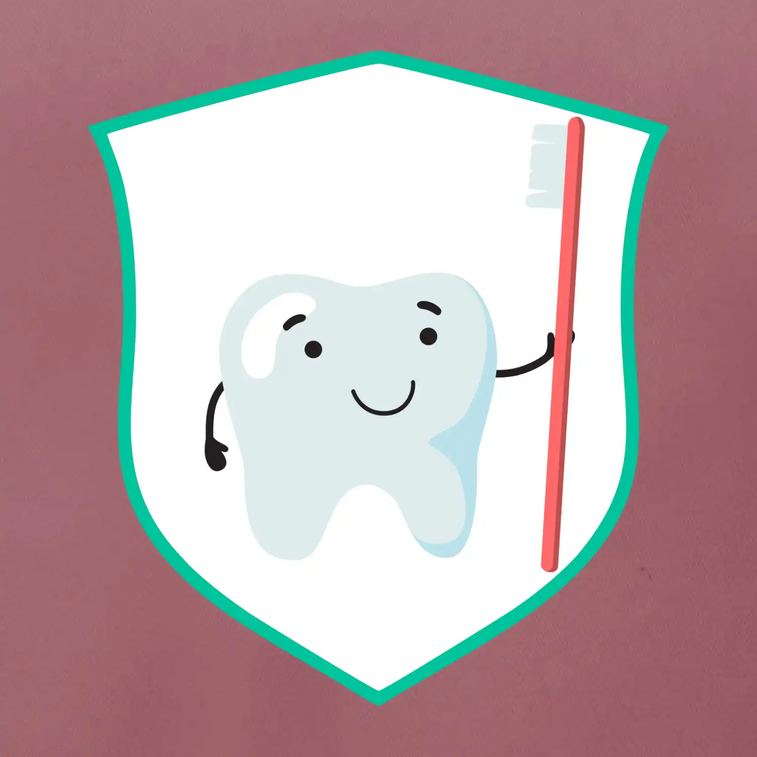 Zoubek na prsu - zubní kartáček