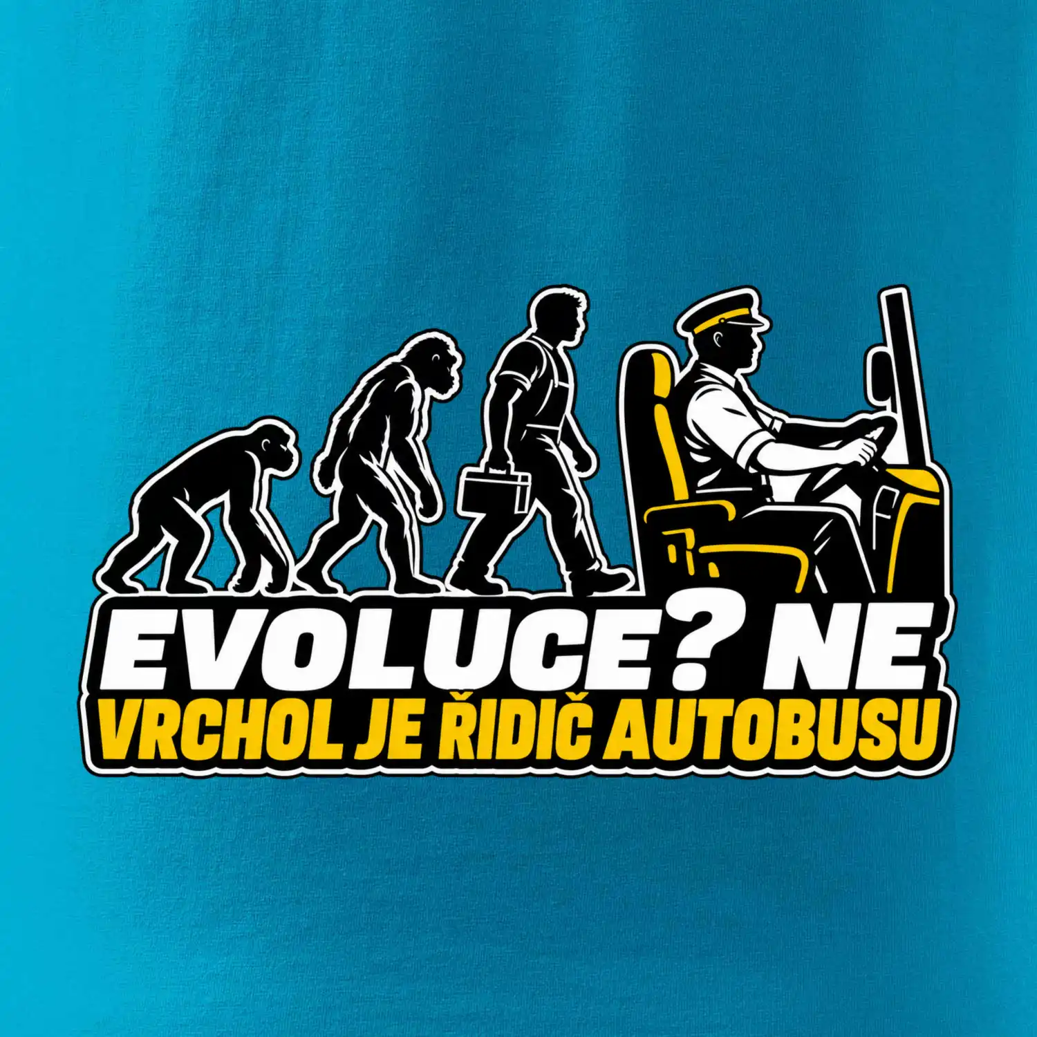 Evoluce vrchol je řidič autobusu