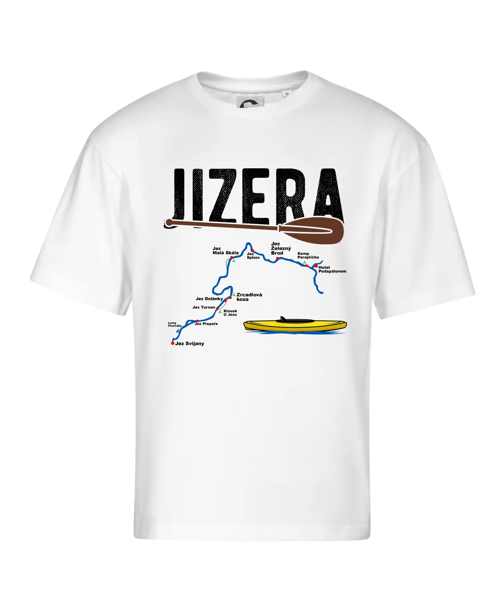 Mapa řeky Jizery