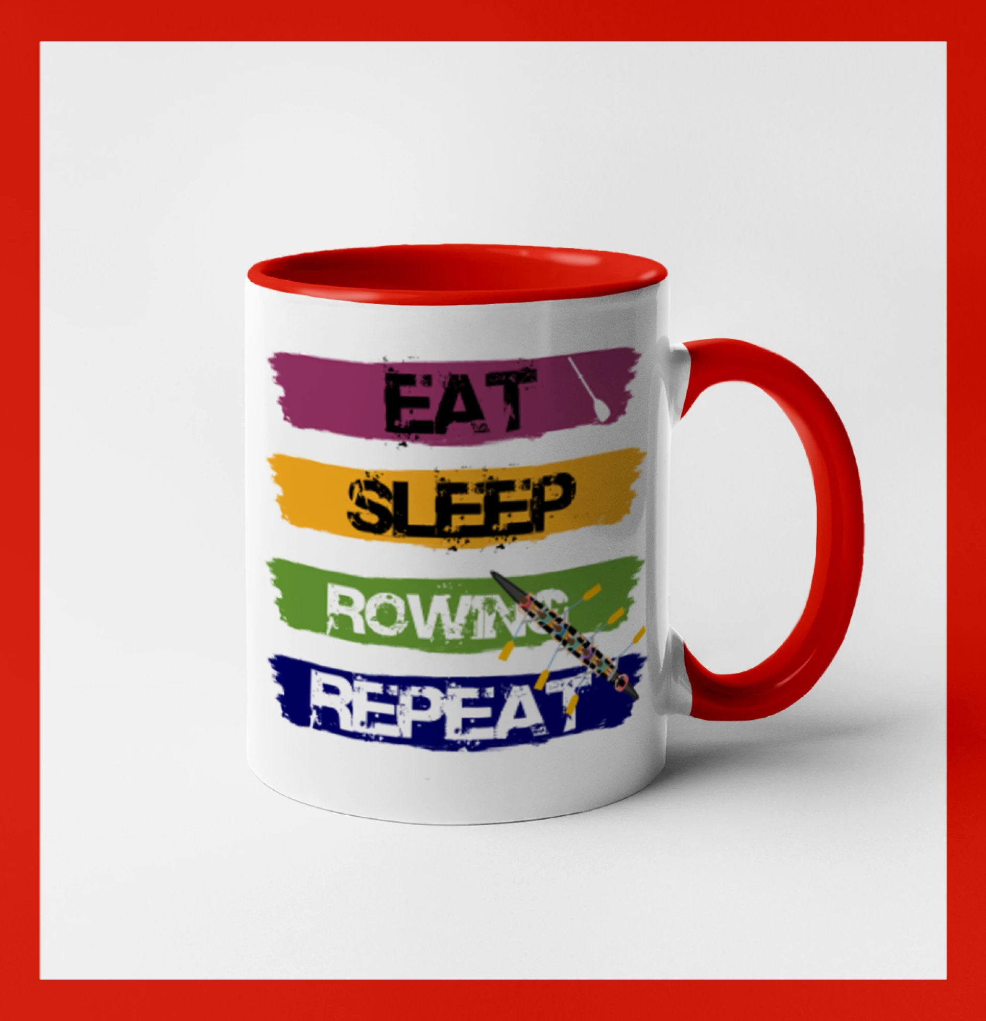Eat sleep rowing repeat barevné