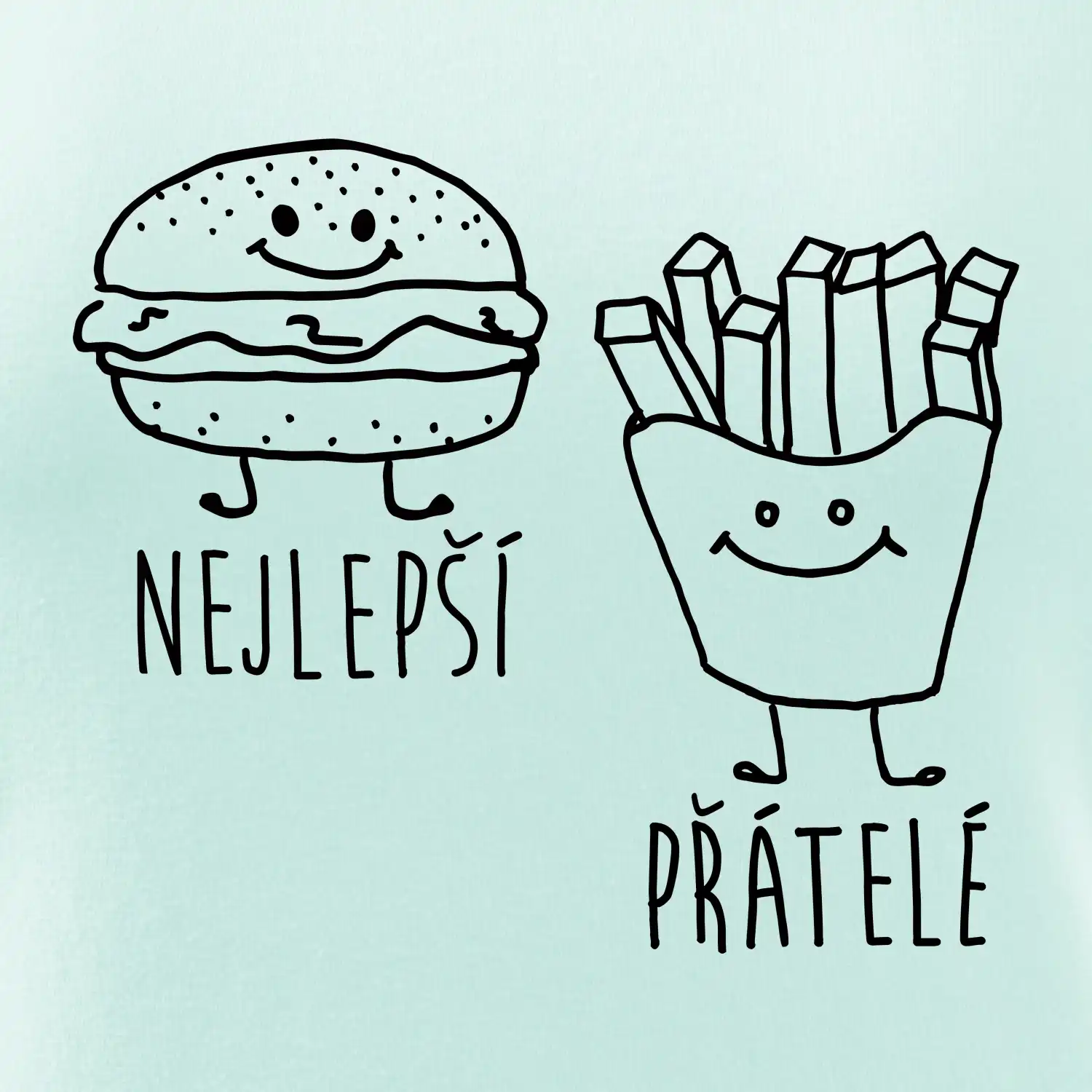 Nejlepší přátelé - Hamburger a hranolky