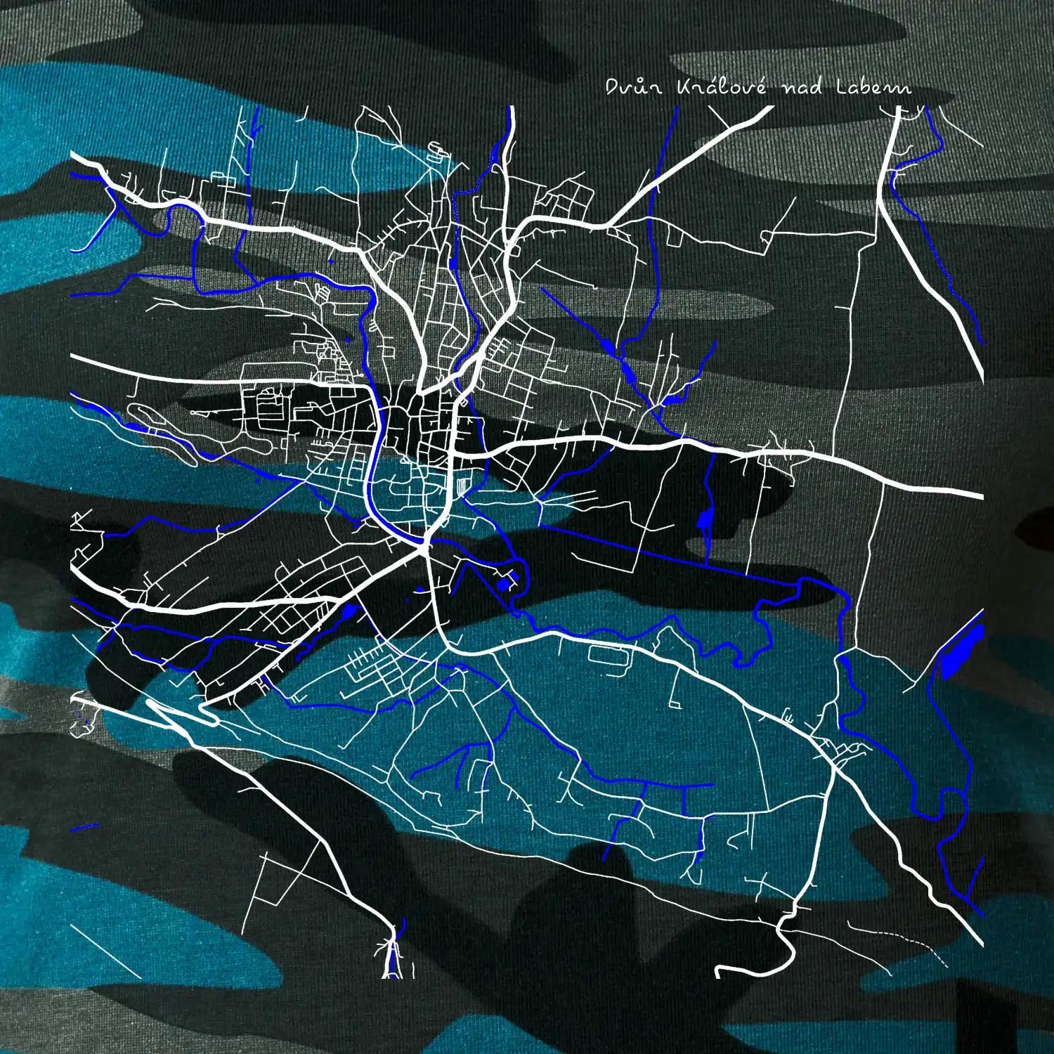 Dvůr Králové nad Labem mapa s vodními toky