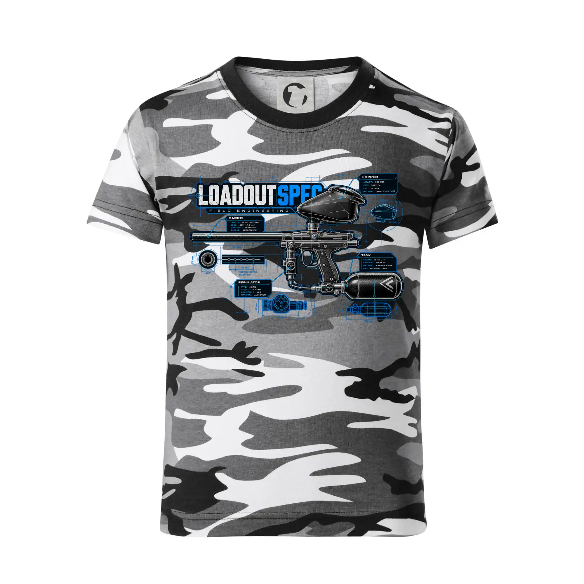 Technický výkres loadout spec paintball