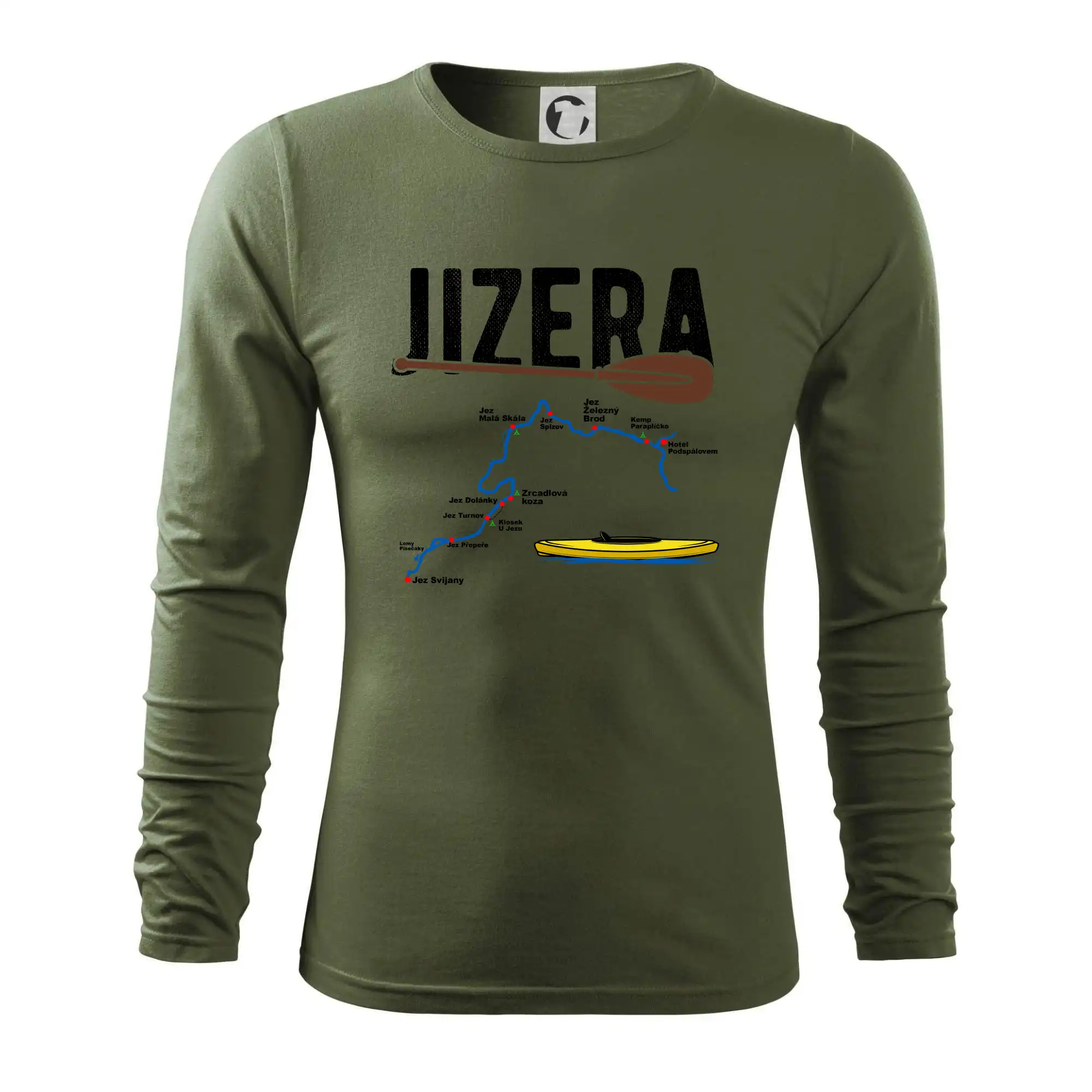 Mapa řeky Jizery
