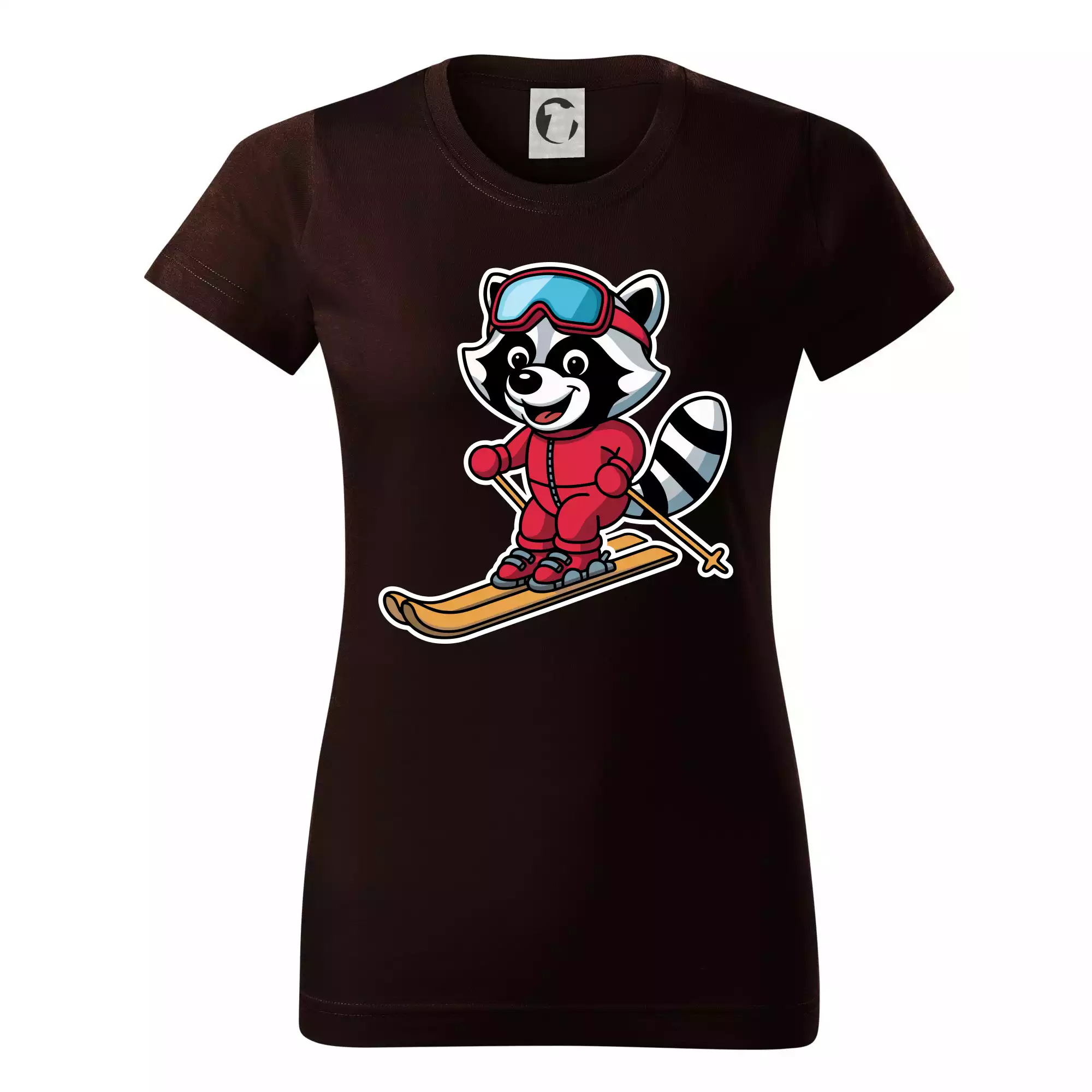 Mýval na lyžích - kreslený