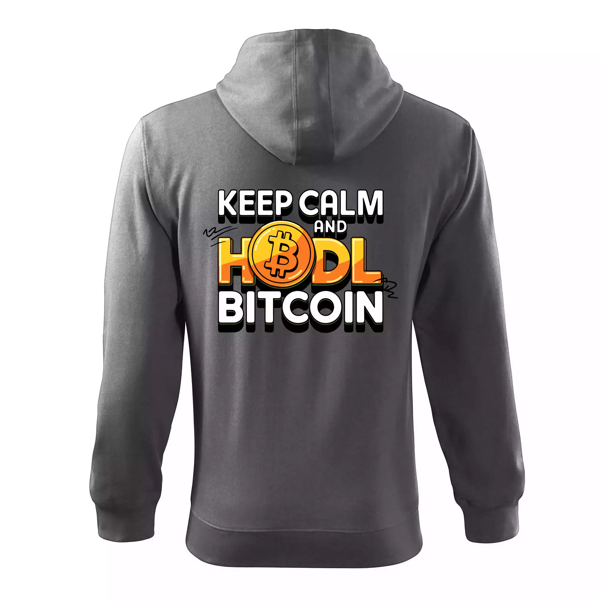 3D nápis Keep Calm and HODL Bitcoin