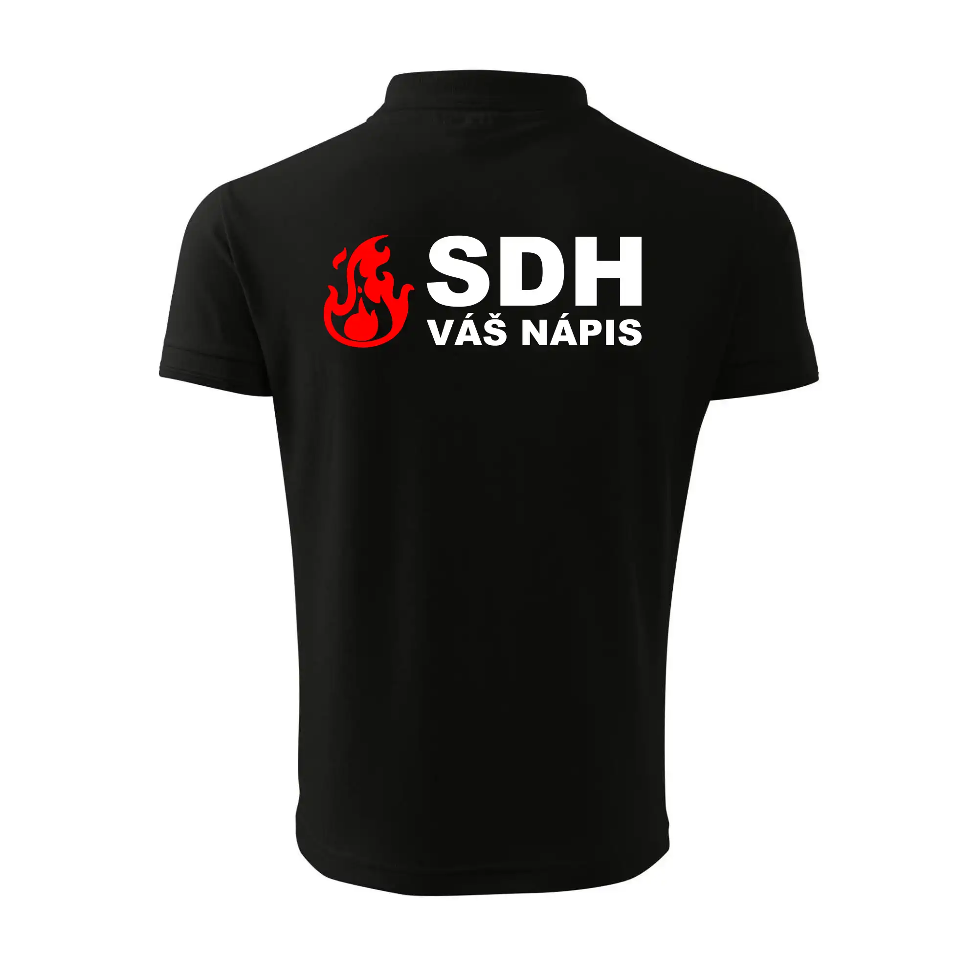 SDH nápis (oheň, název sboru - vlastní nápis)