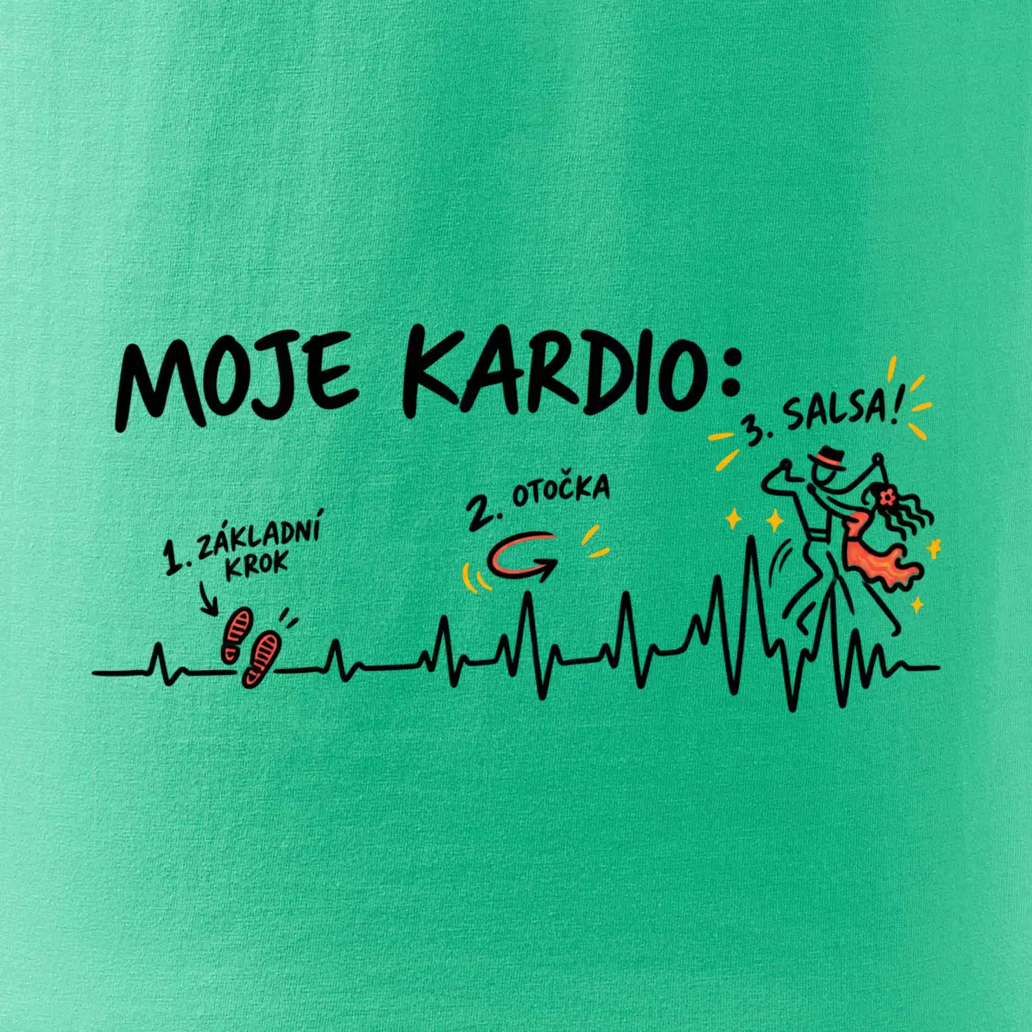 Moje kardio základní krok otočka salsa