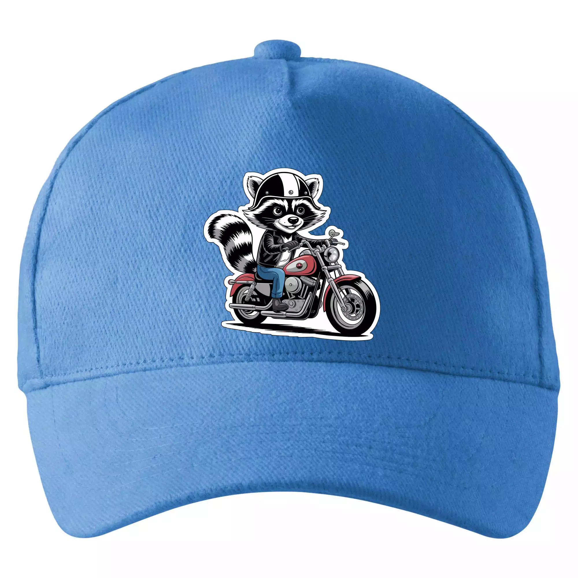 Mýval na motorce kreslený