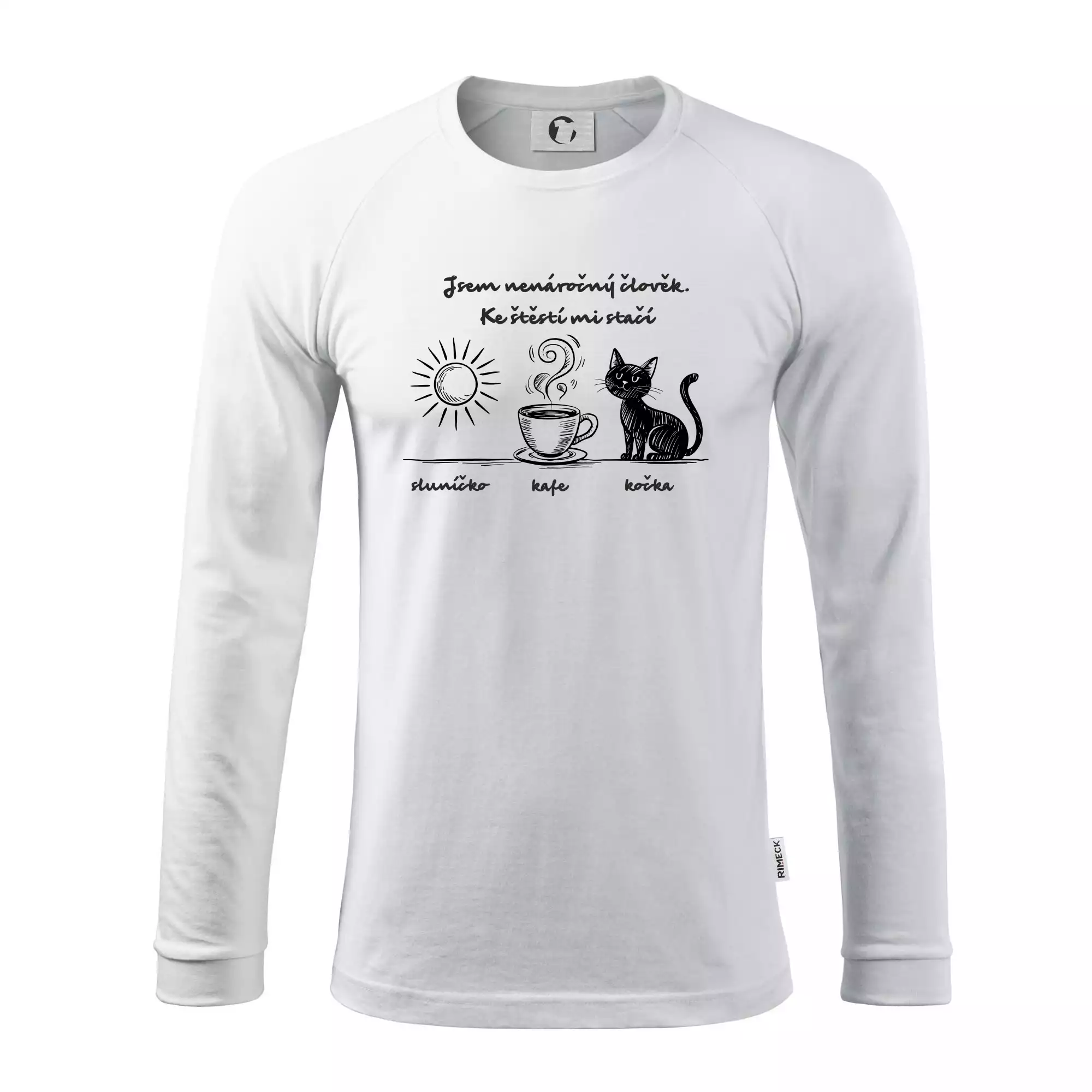 Jsem nenáročný člověk. Ke štěstí mi stačí sluníčko kafe kočka