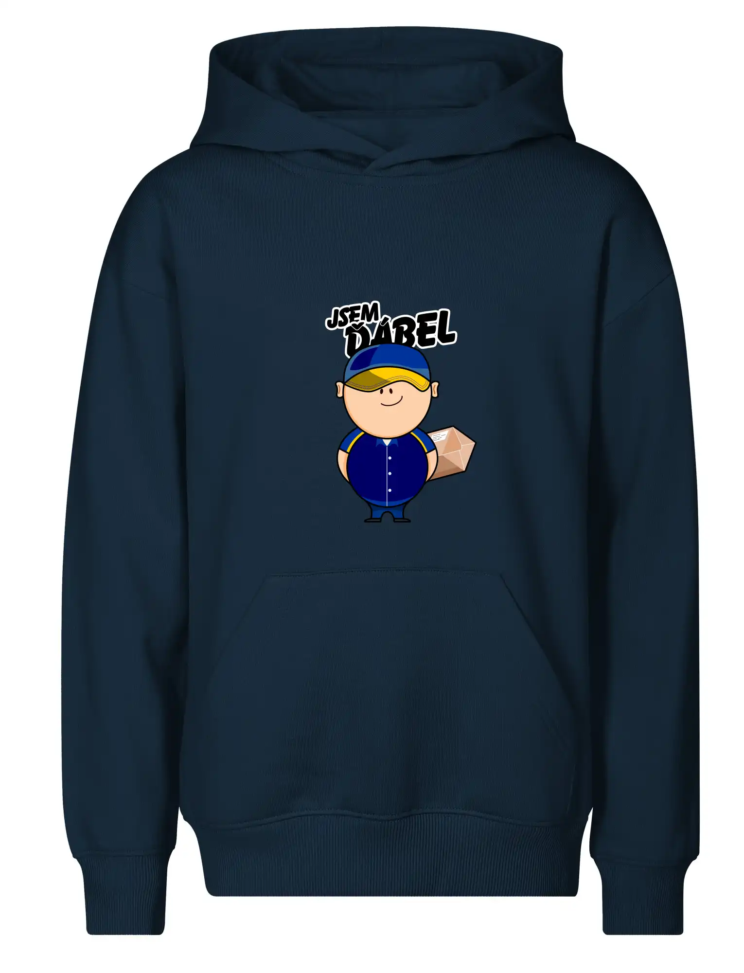 Jsem ďábel doručovatel modro žlutý