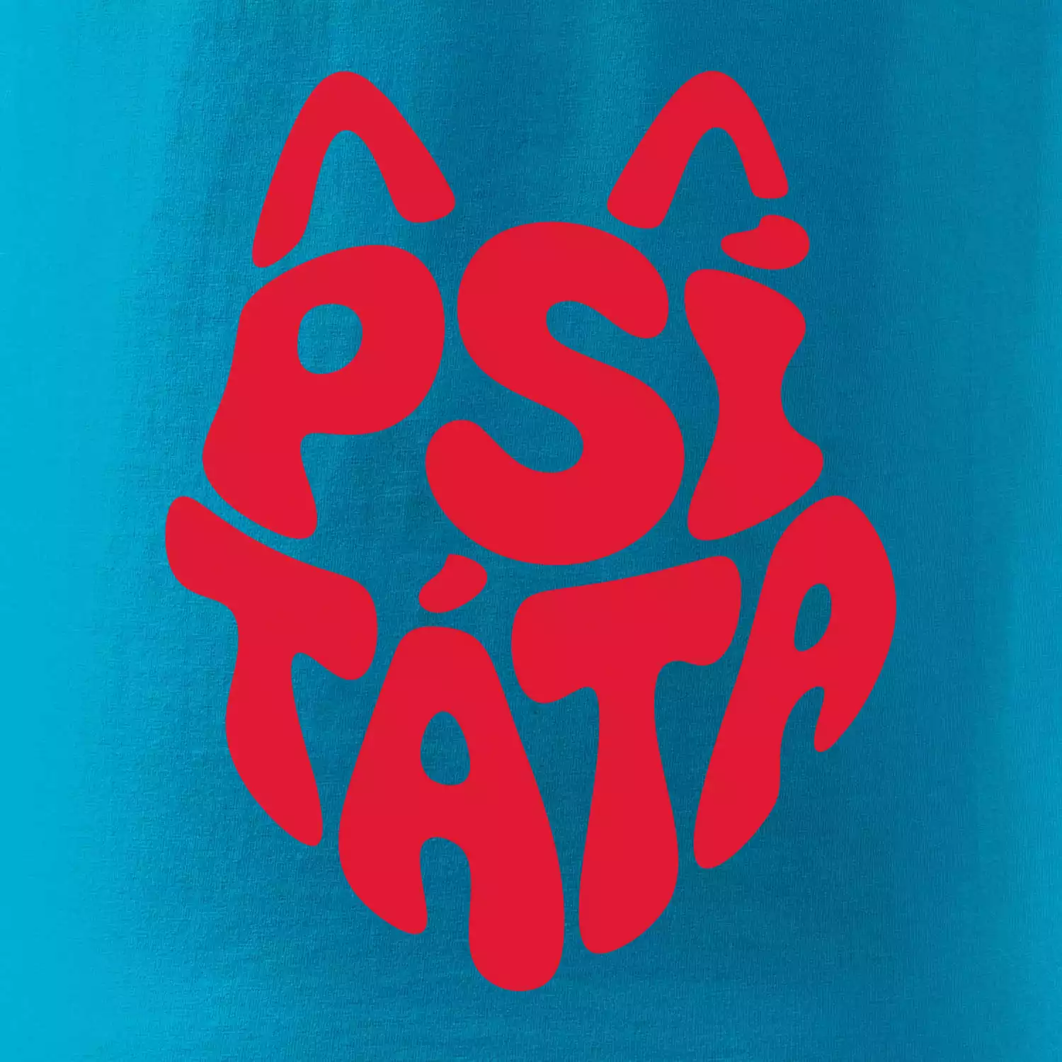 Psí táta nápis v hlavě