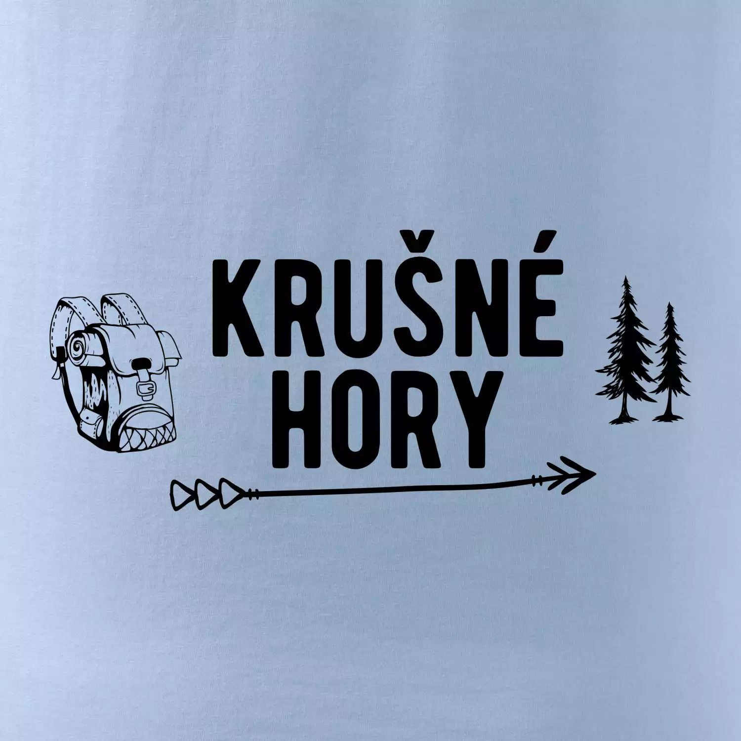 Krušné hory nápis