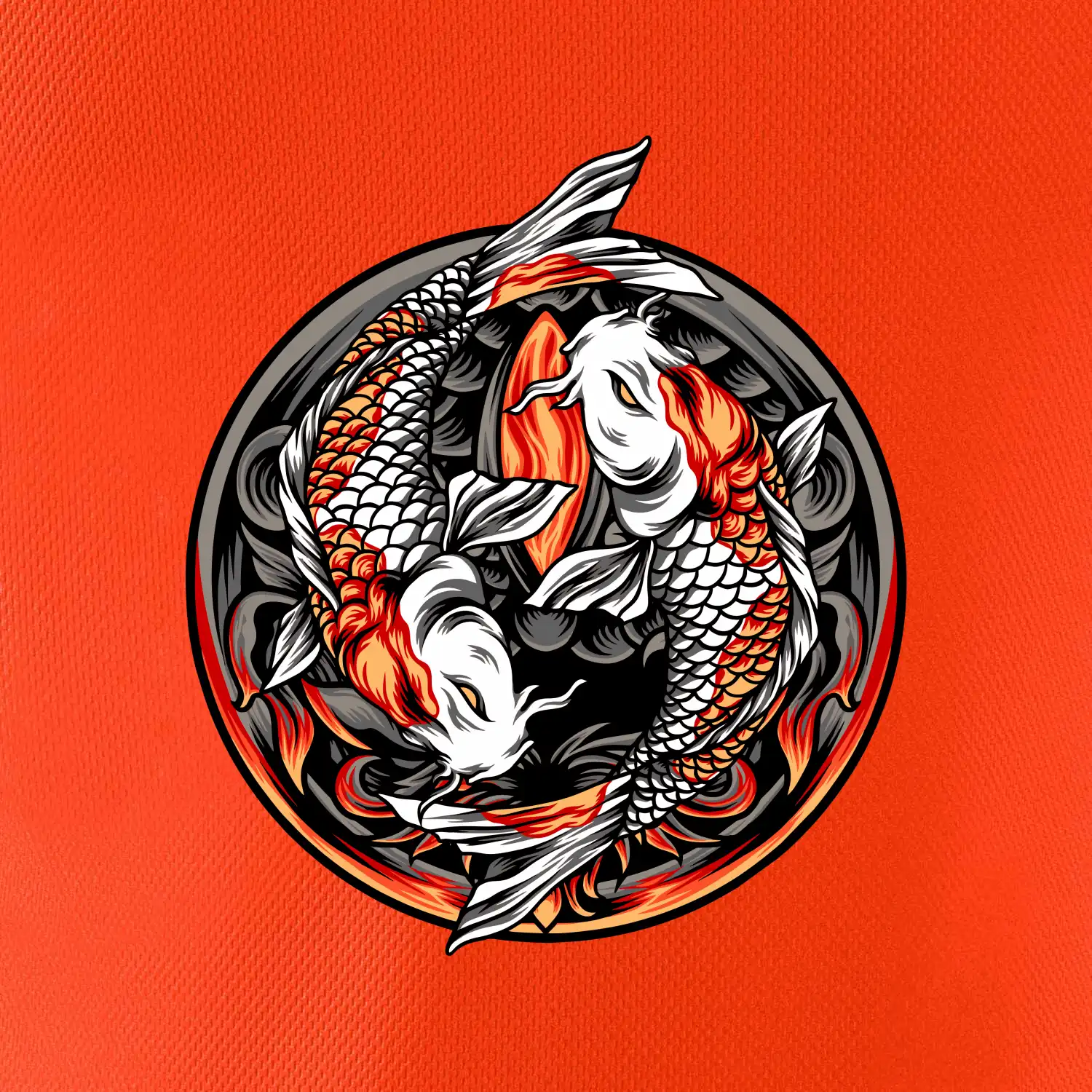 Yin & Yang Koi kapr - oranžový