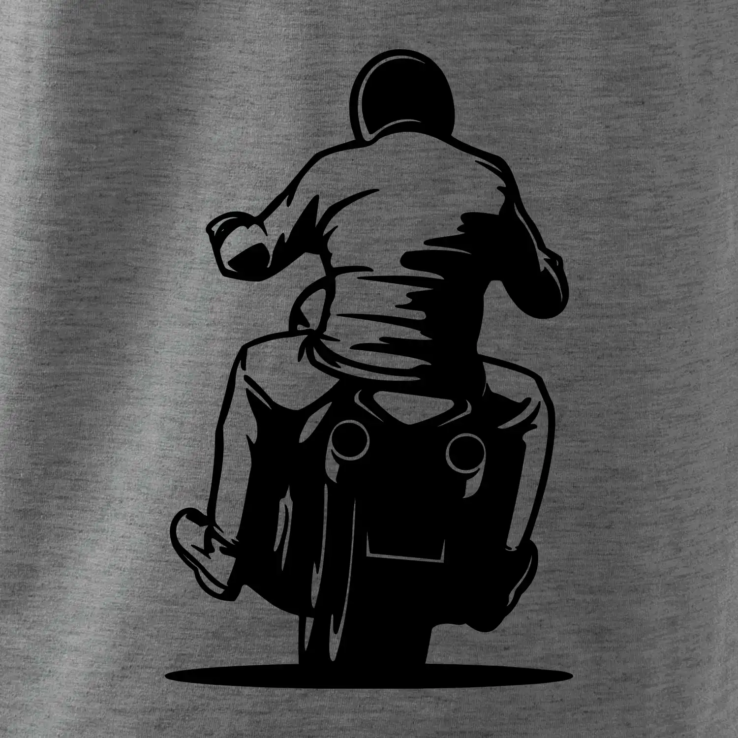 Motorkář na zádech - chopper