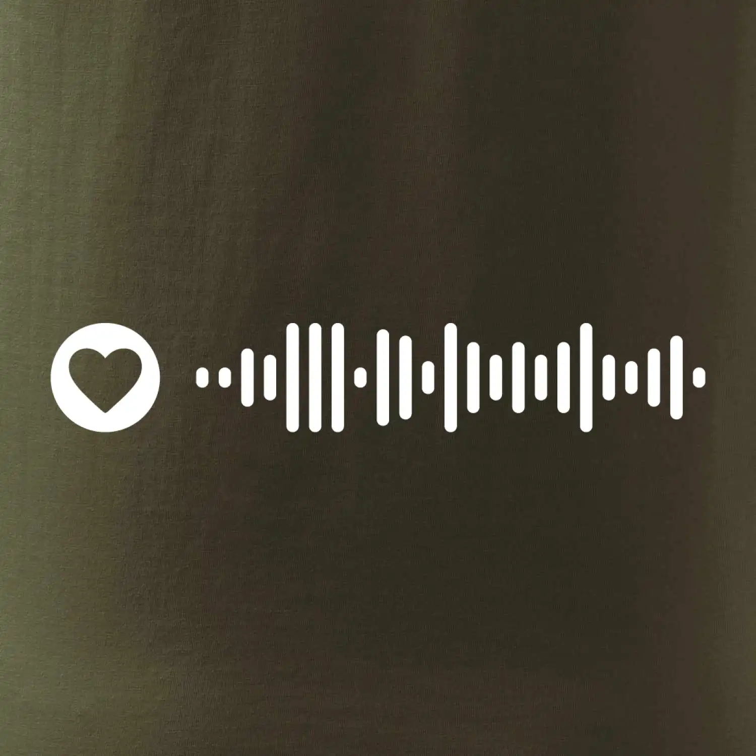 Zamilovaný Spotify kód na prsu