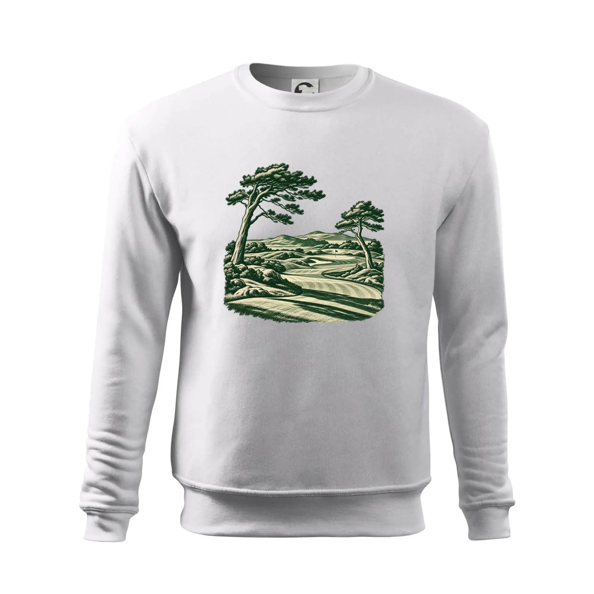 Golfové hřiště v retro rytině