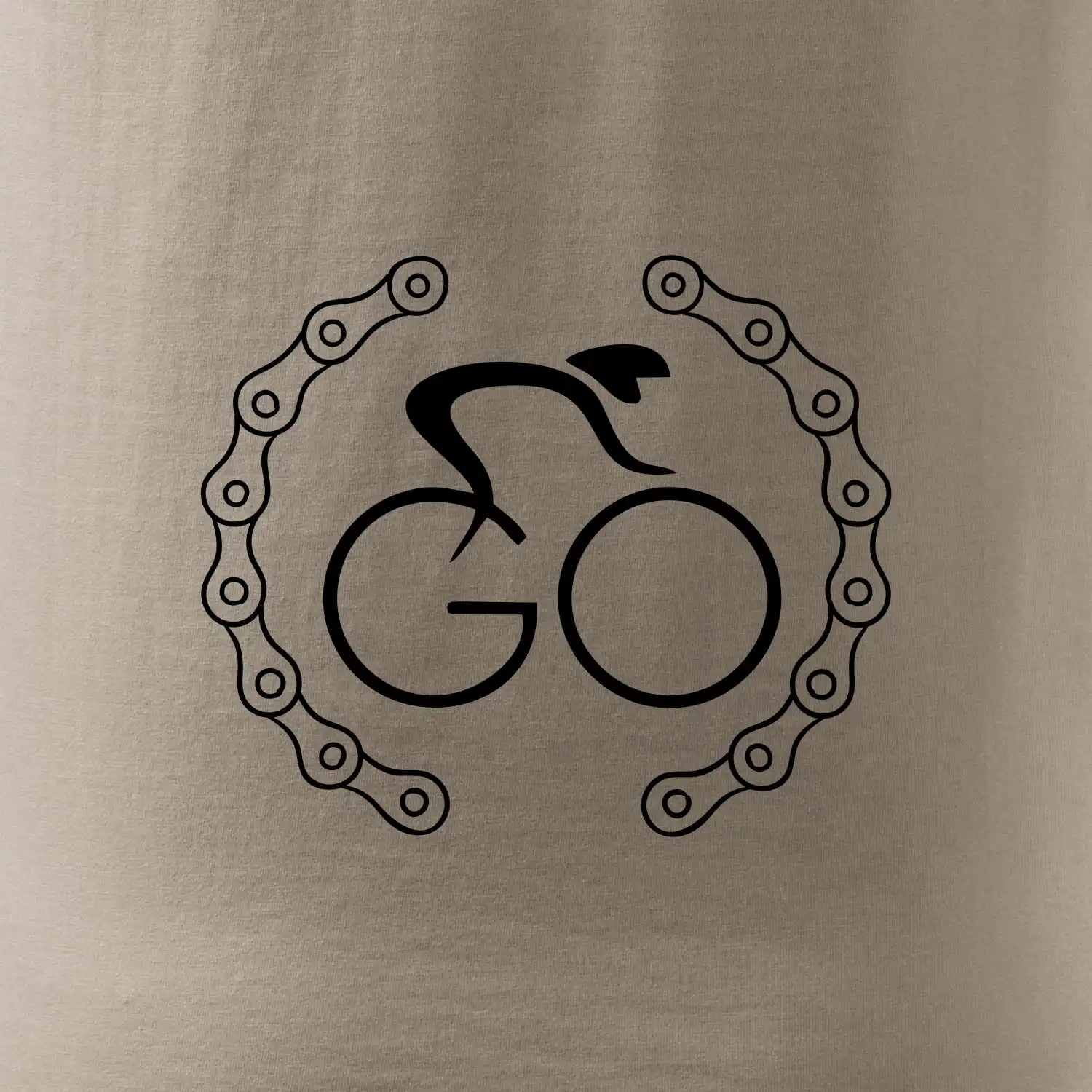 Logo cyklisty a řetěz