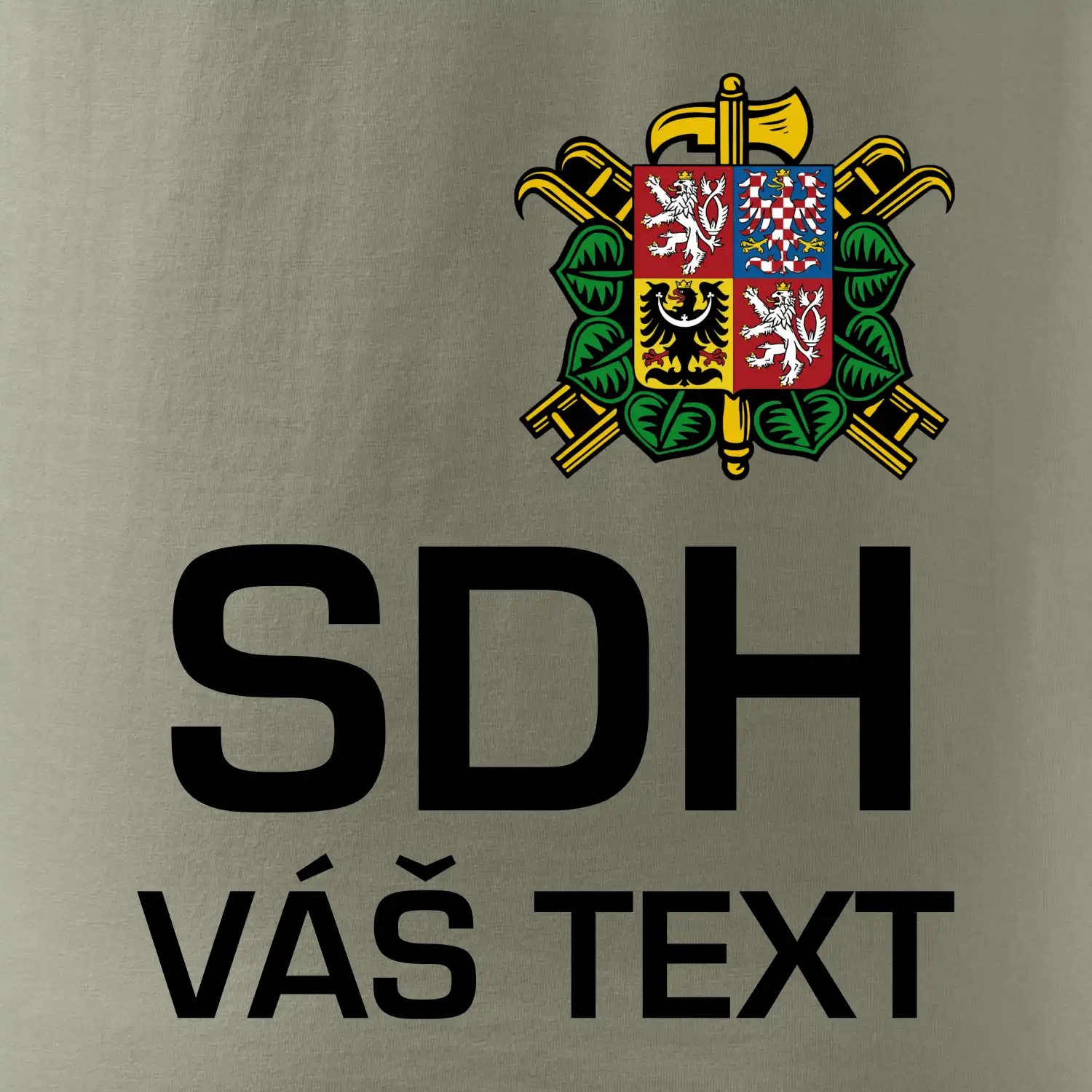 Sbor dobrovolných hasičů - znak bez nápisu + Nápis na zádech