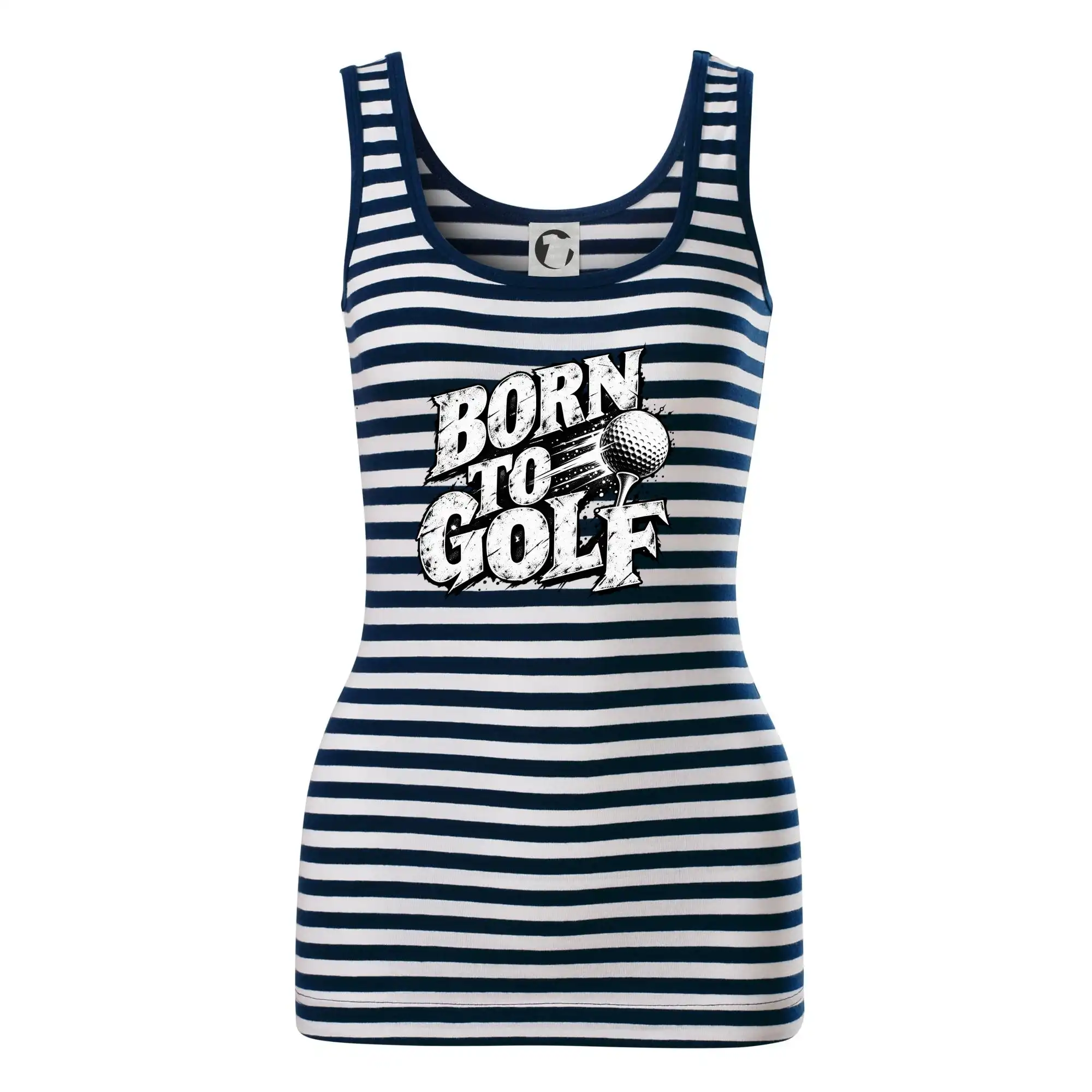 Born to golf černobílý drsný potisk