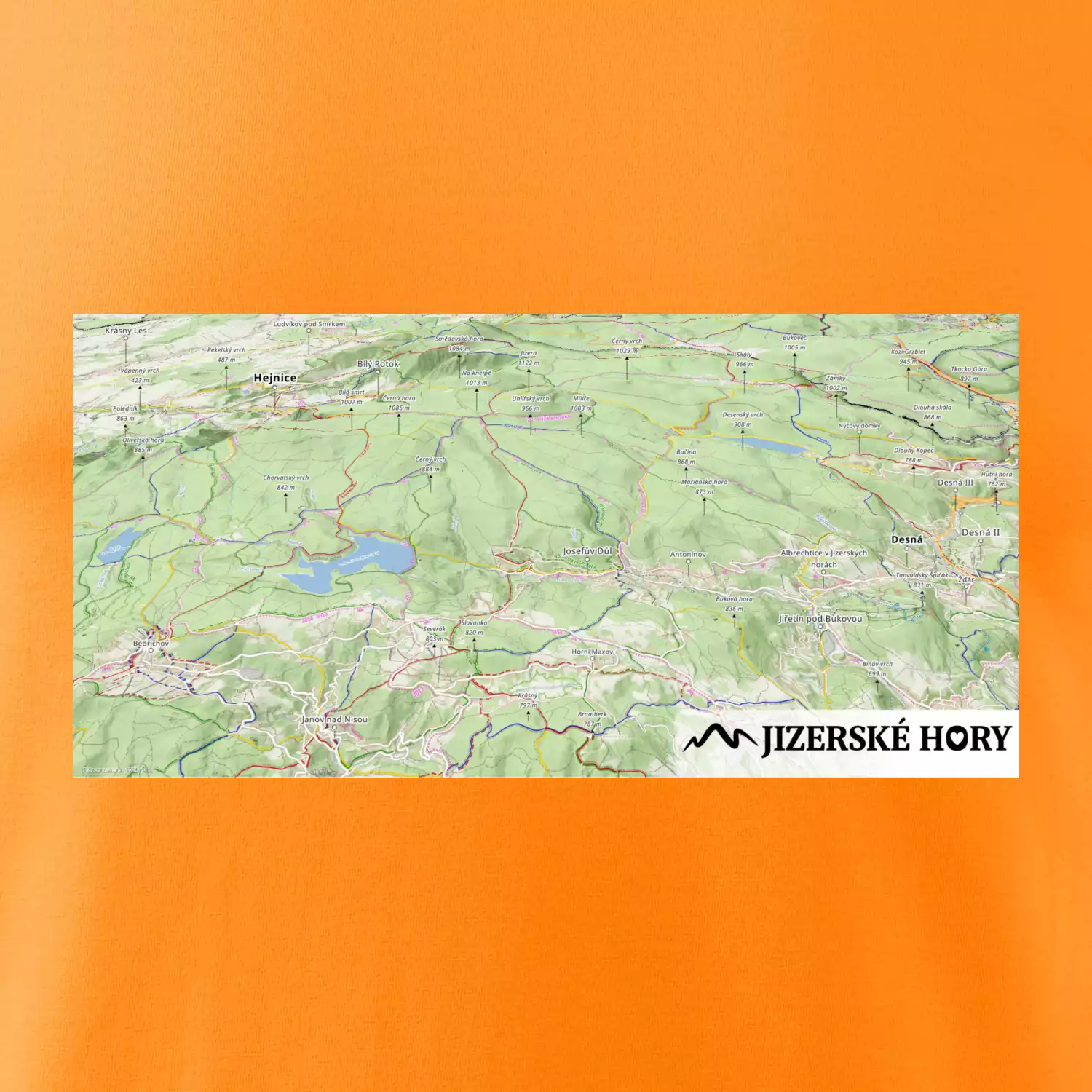 Jizerské hory mapa