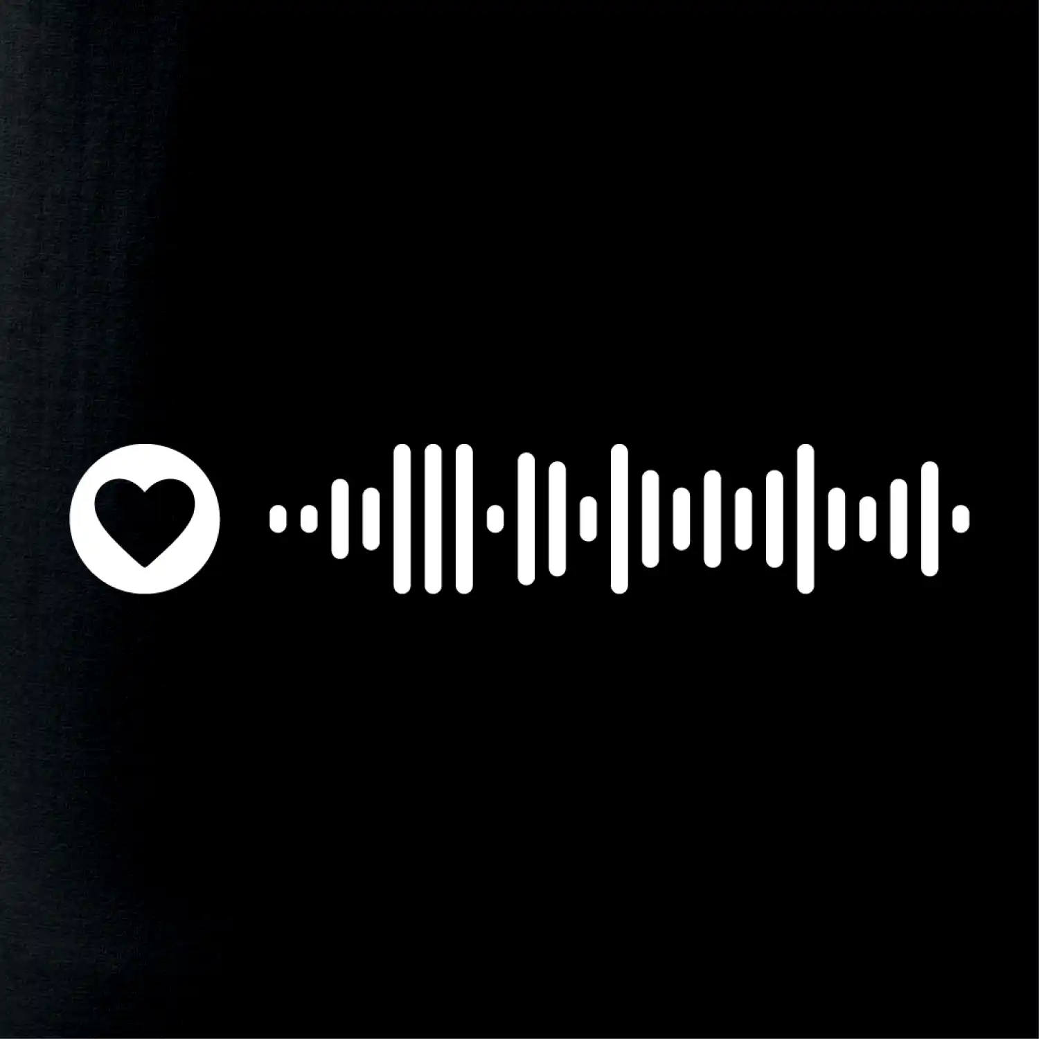 Zamilovaný Spotify kód na prsu