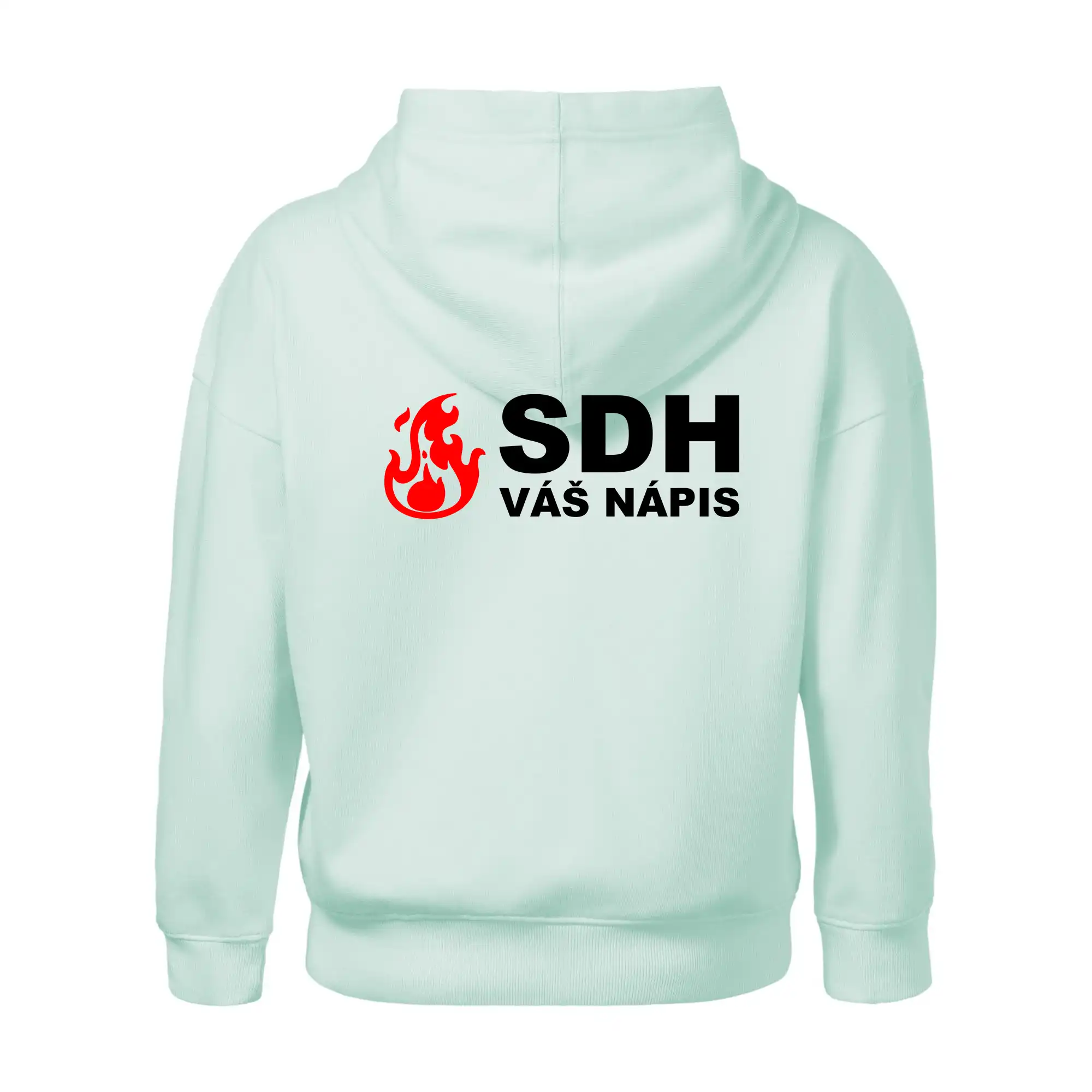 SDH nápis (oheň, název sboru - vlastní nápis)