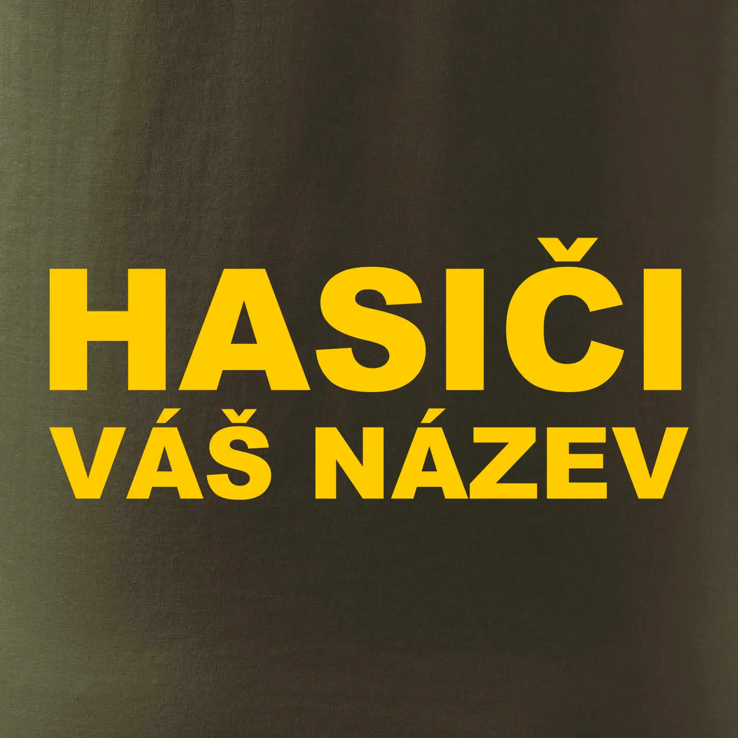 Hasiči - žlutý nápis - váš název sboru