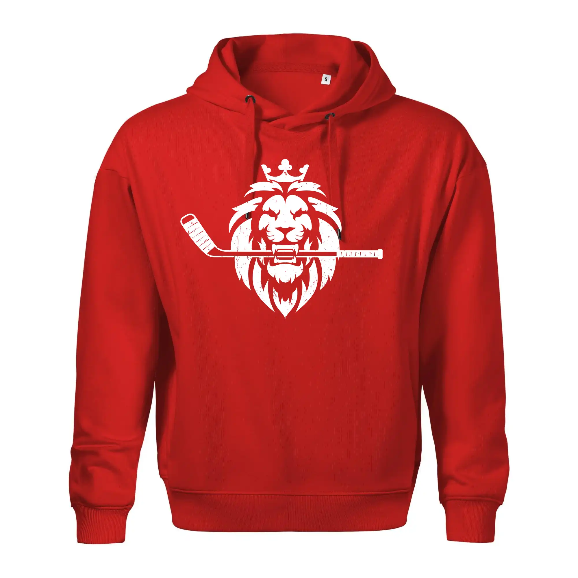 Lev s hokejkou v tlamě