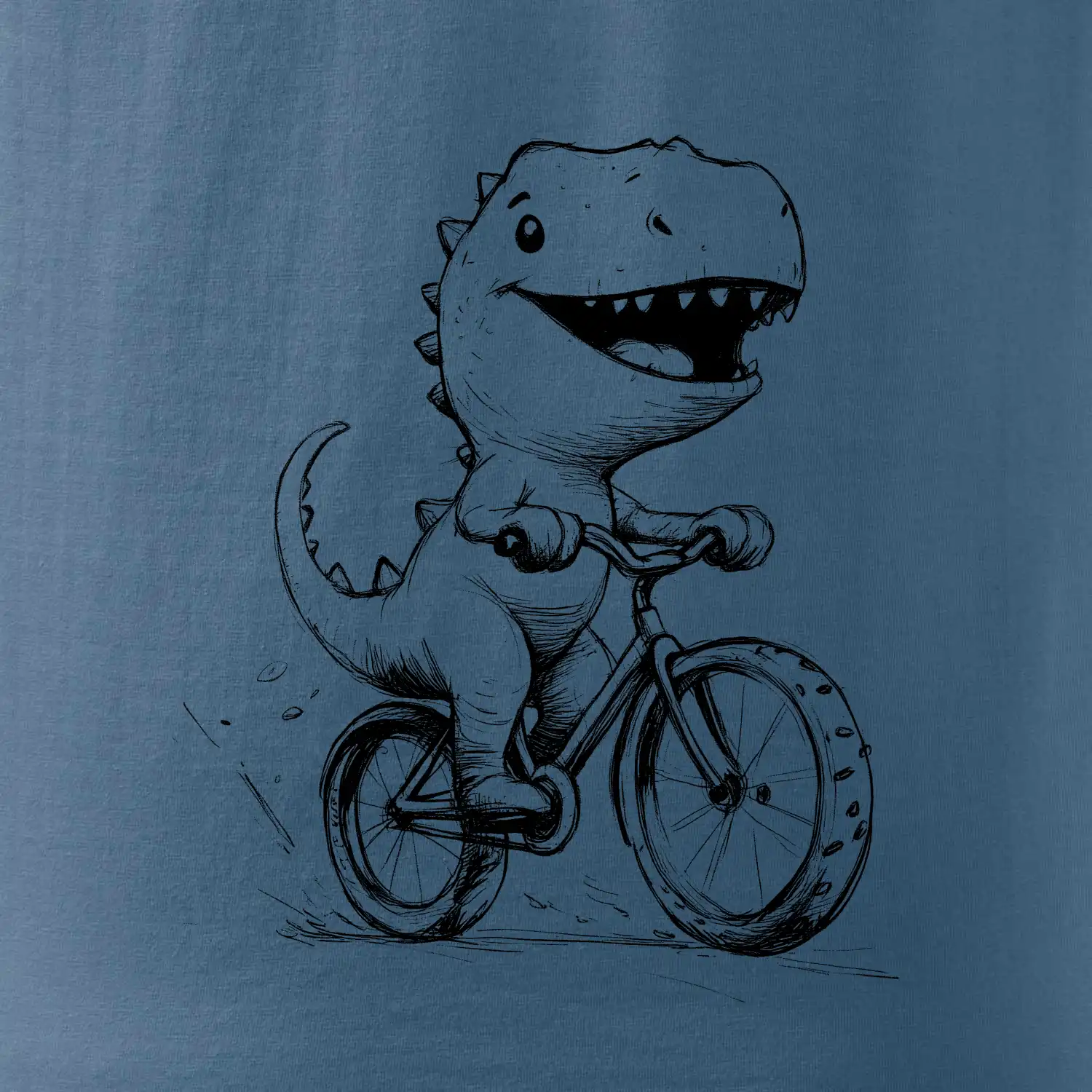 Roztomilý Dinosaurus na kole