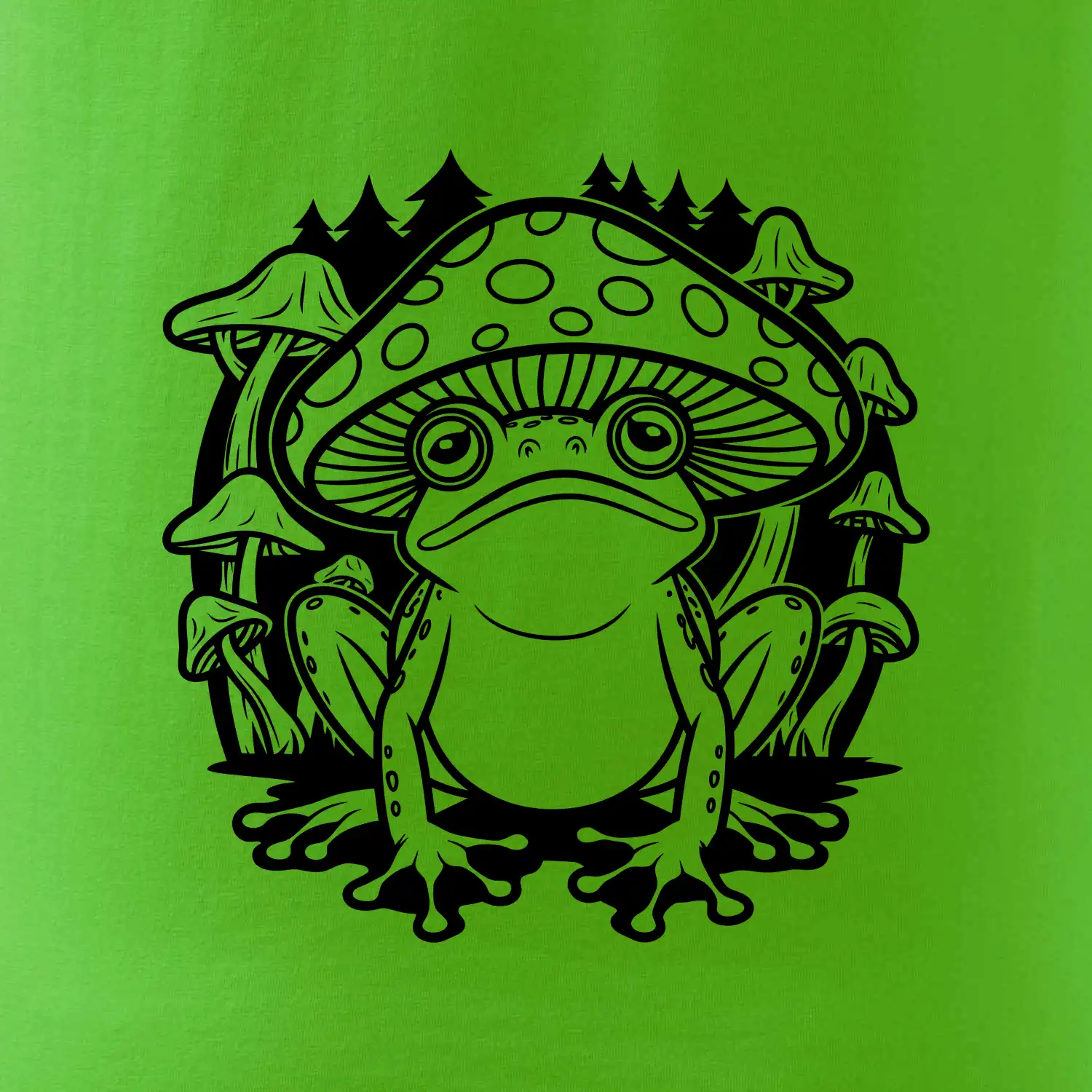 Goblincore černá houbožába