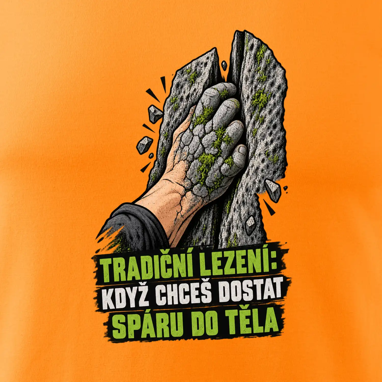 Tradiční lezení se spárou v těle