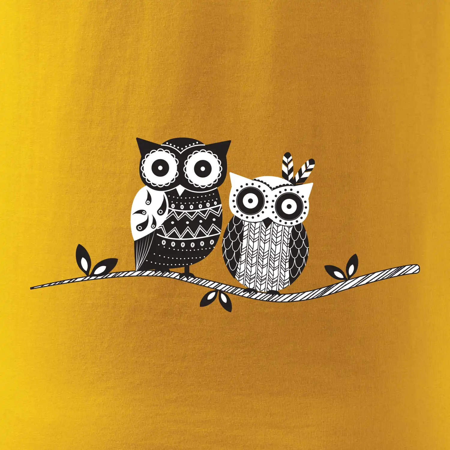 Dvě sovy abstraktní