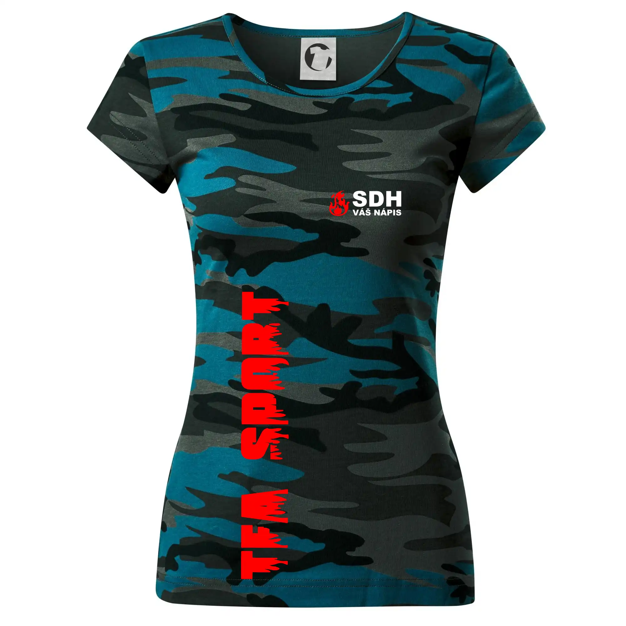 TFA Sport SDH (červený oheň) - Vlastní nápis