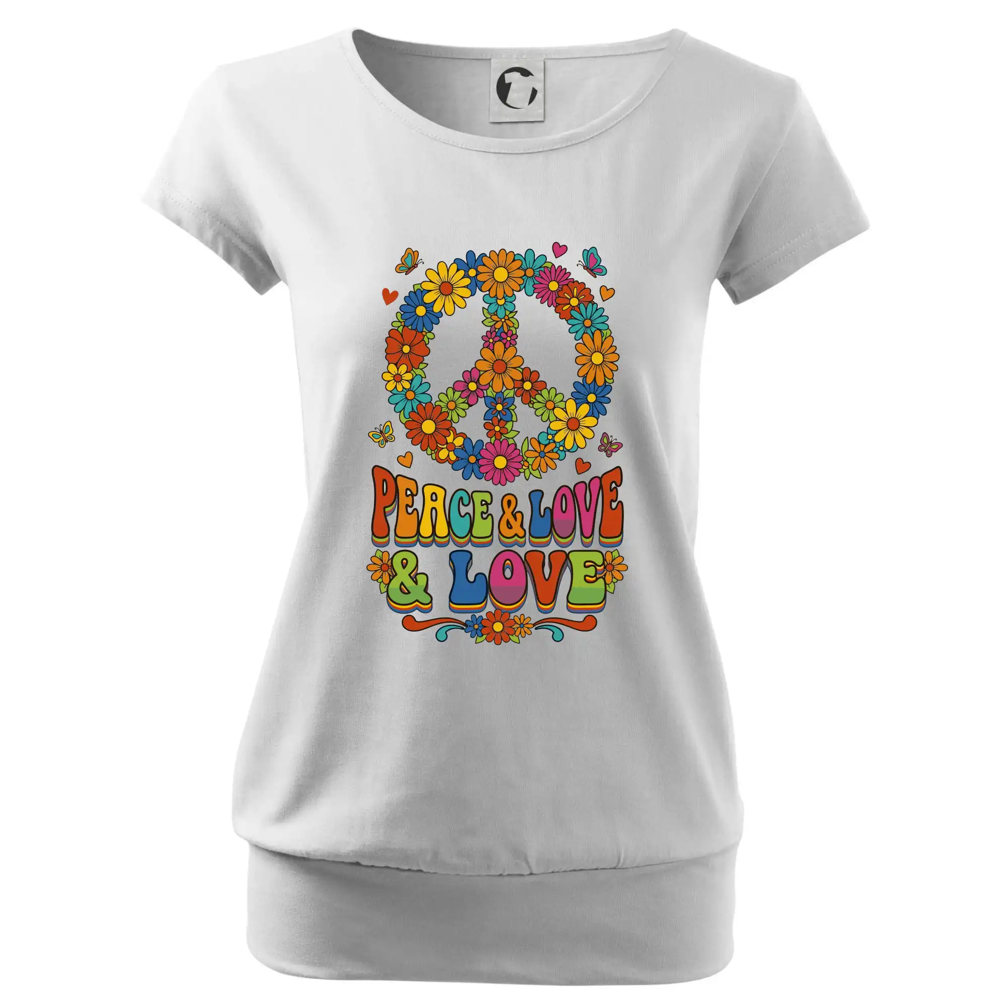 Peace and love - na výšku s květy
