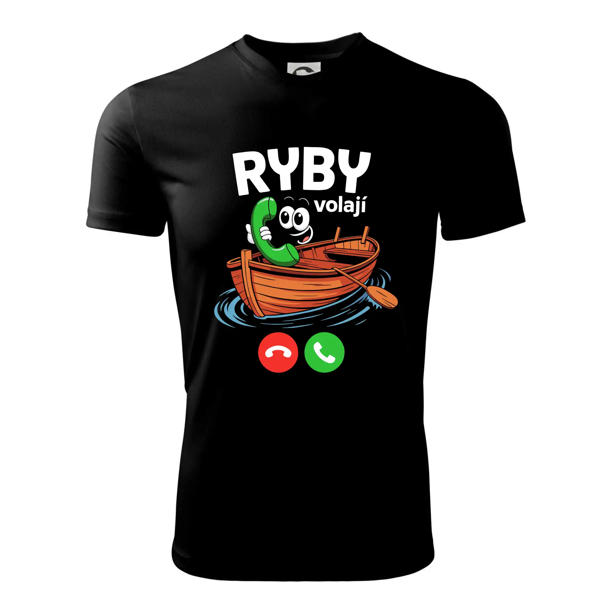 Karikatura ryby volají