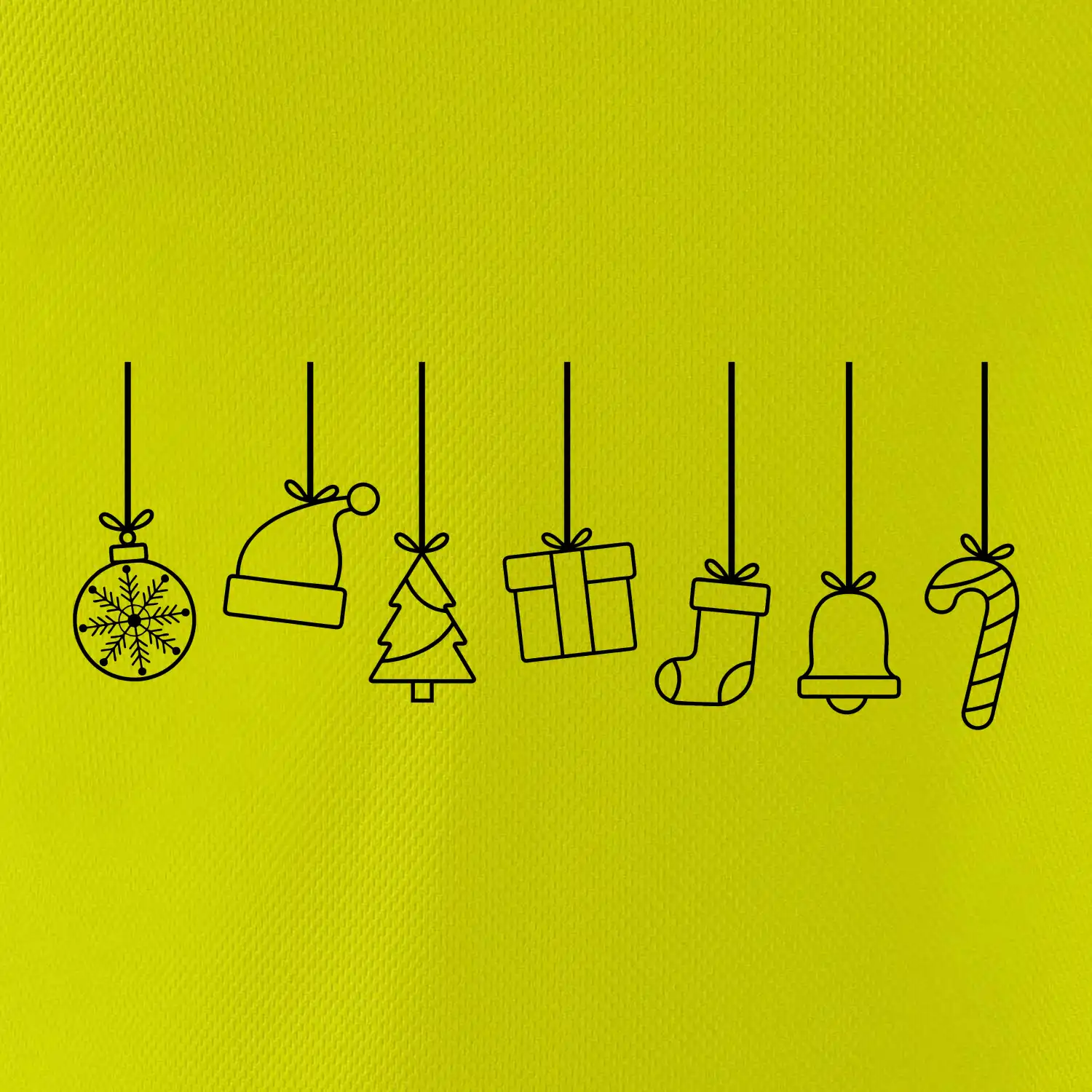 Rodinná vánoční trička  - Vánoční ozdoby na provázku