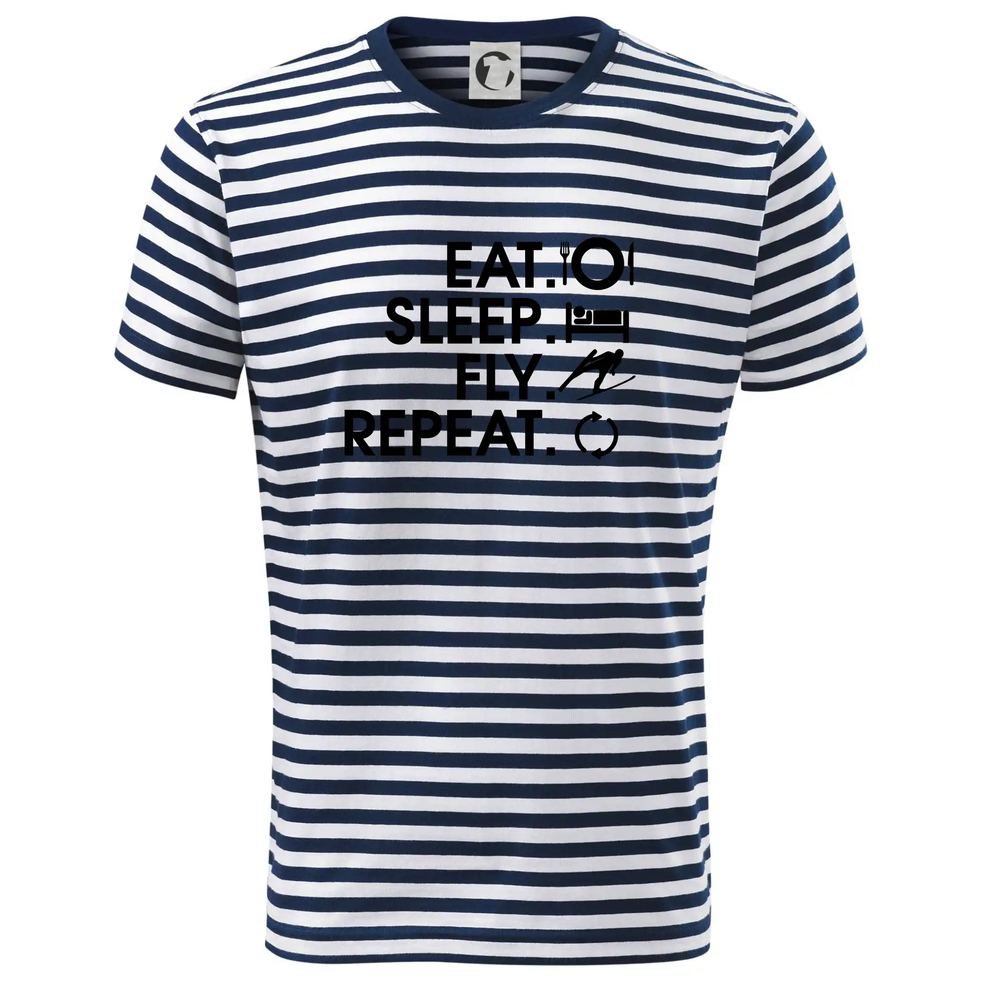 Eat sleep fly repeat - skoky na lyžích
