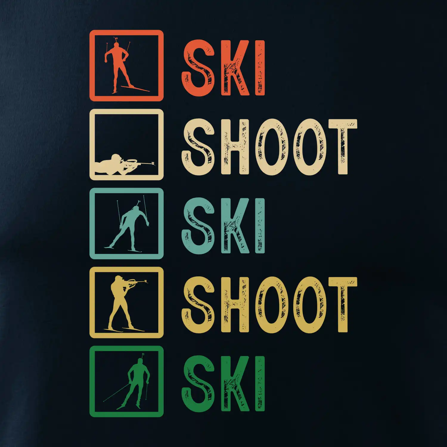 Biatlon ski shoot ski