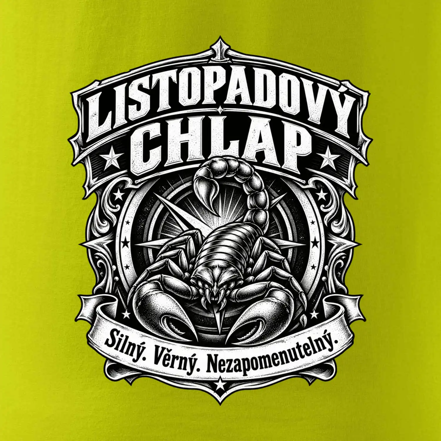 Listopadový chlap se štířím erbem