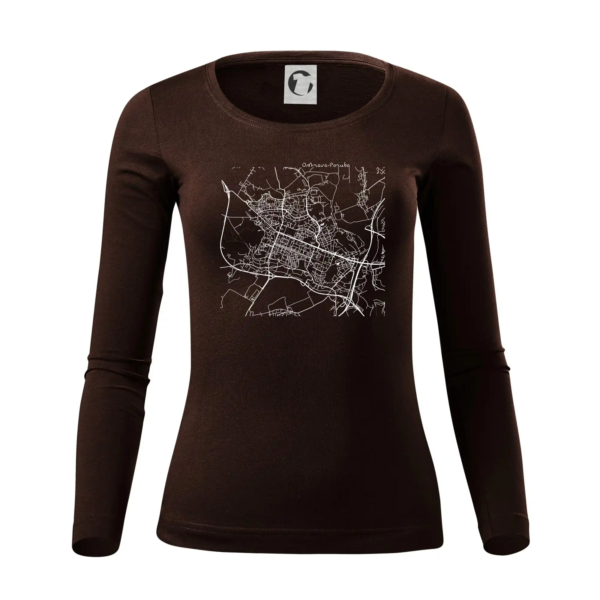 Mapy měst černobílé Ostrava Poruba