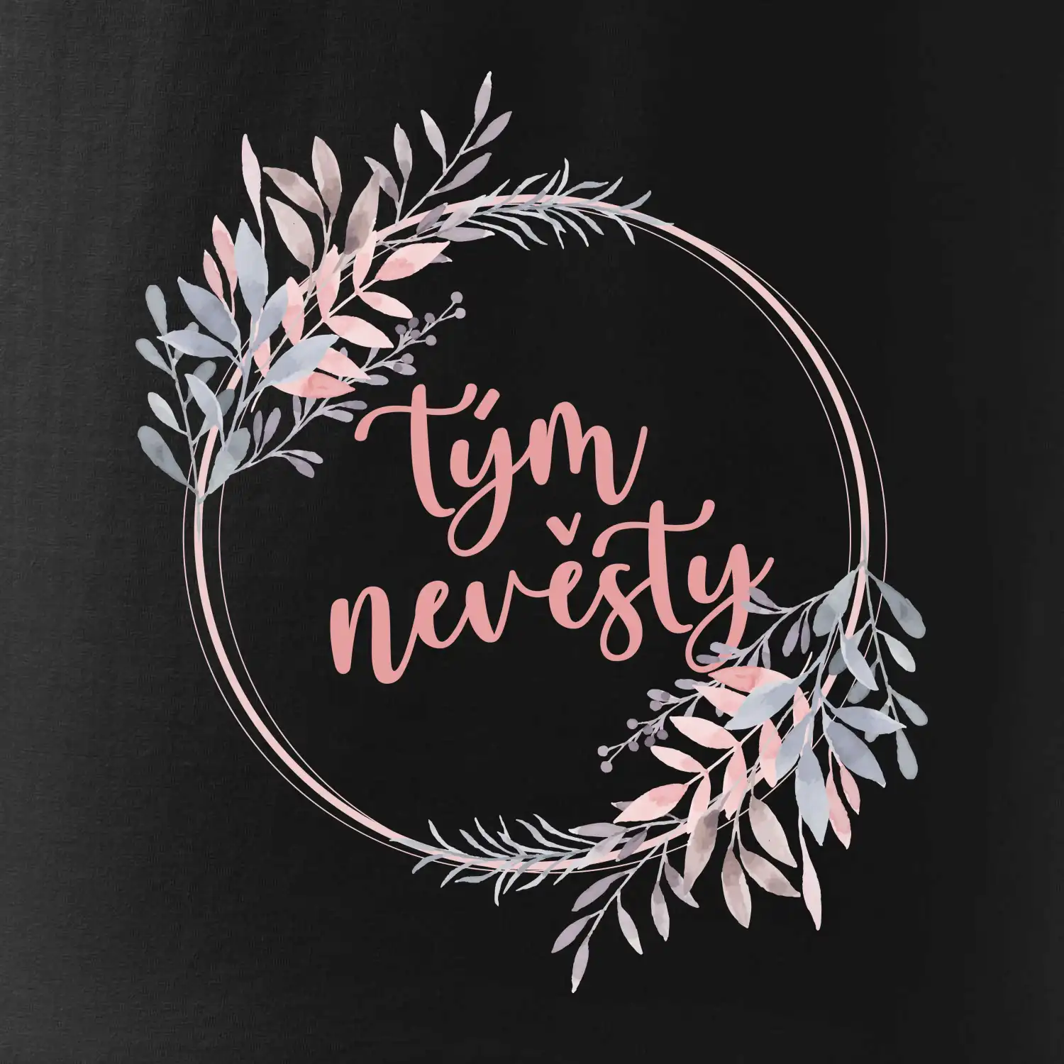 Tým nevěsty květinový kruh růžový