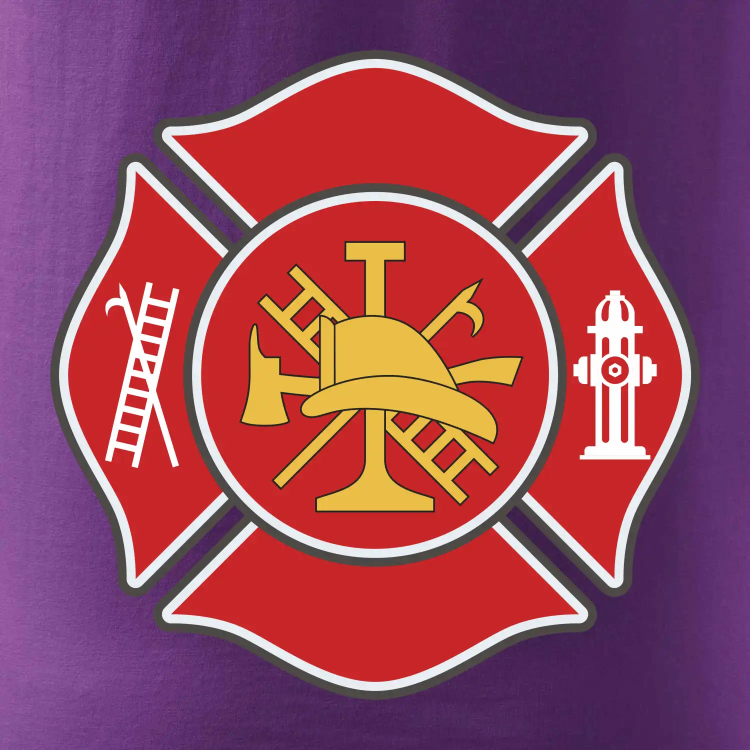 Fire department logo červené