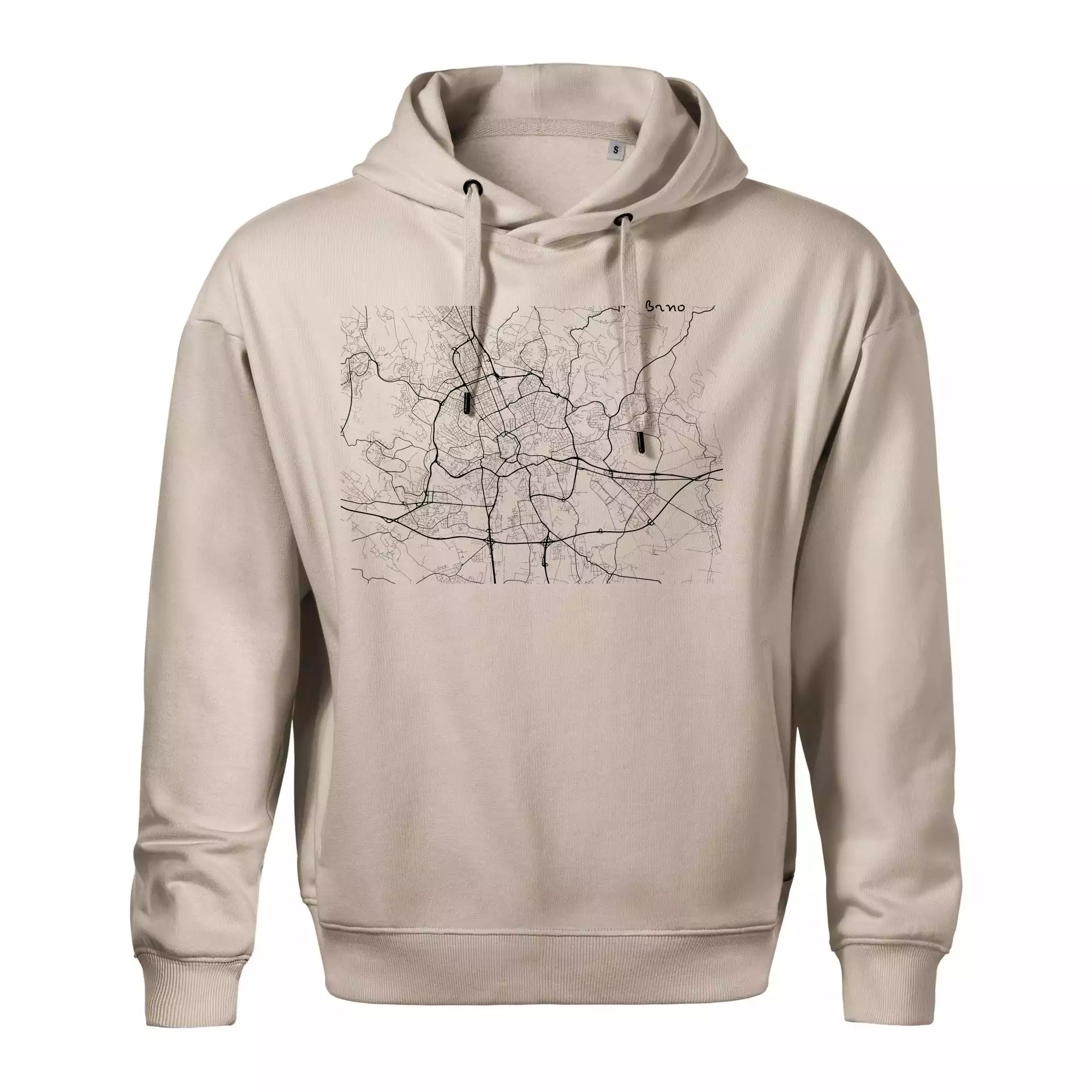 Černobílá mapa Brno