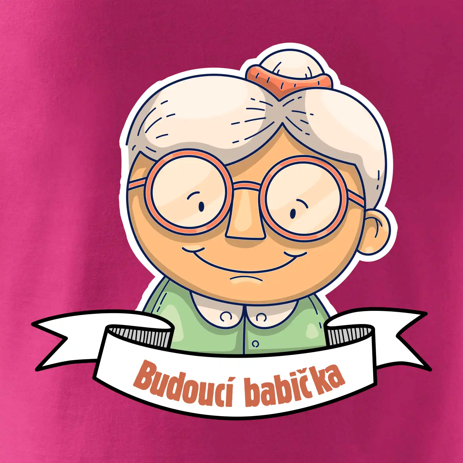 Budoucí babička kreslená