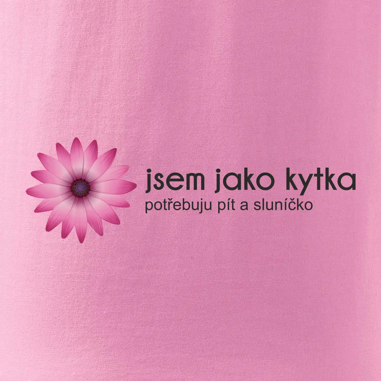 Jsem jako kytka potřebuju pít a sluníčko