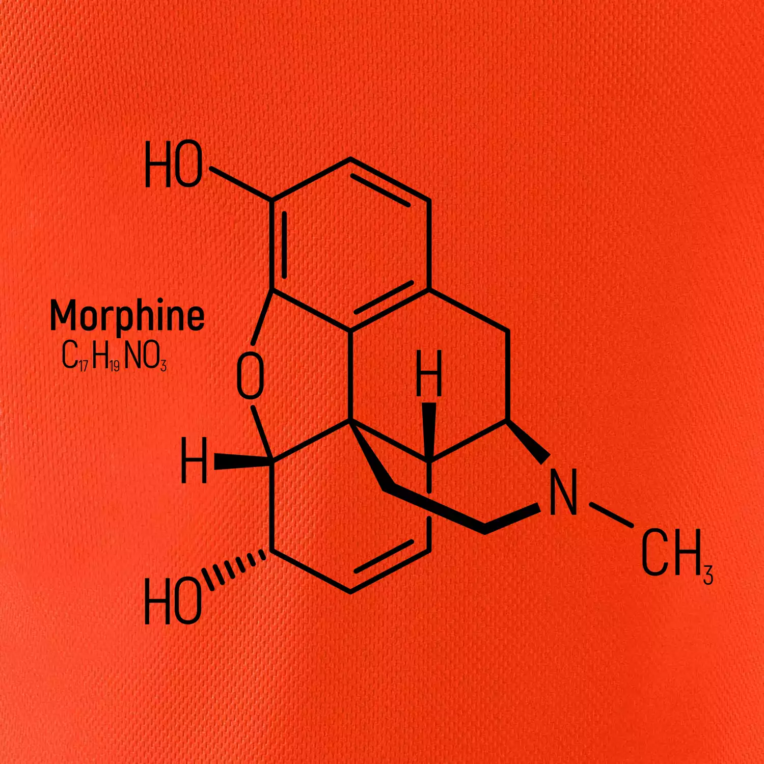 Molekulární struktura Morfin