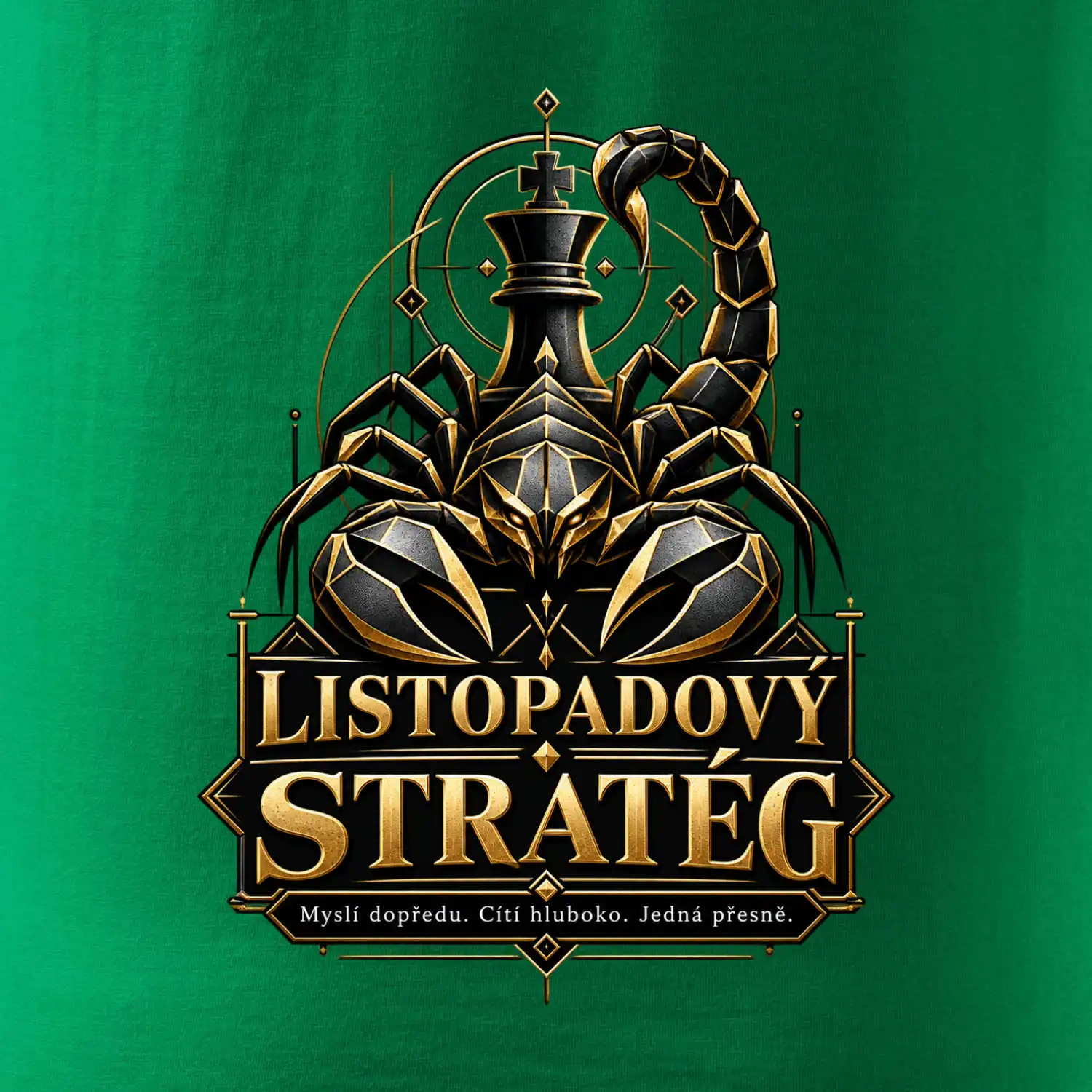Listopadový stratég se štírem a šachovým králem