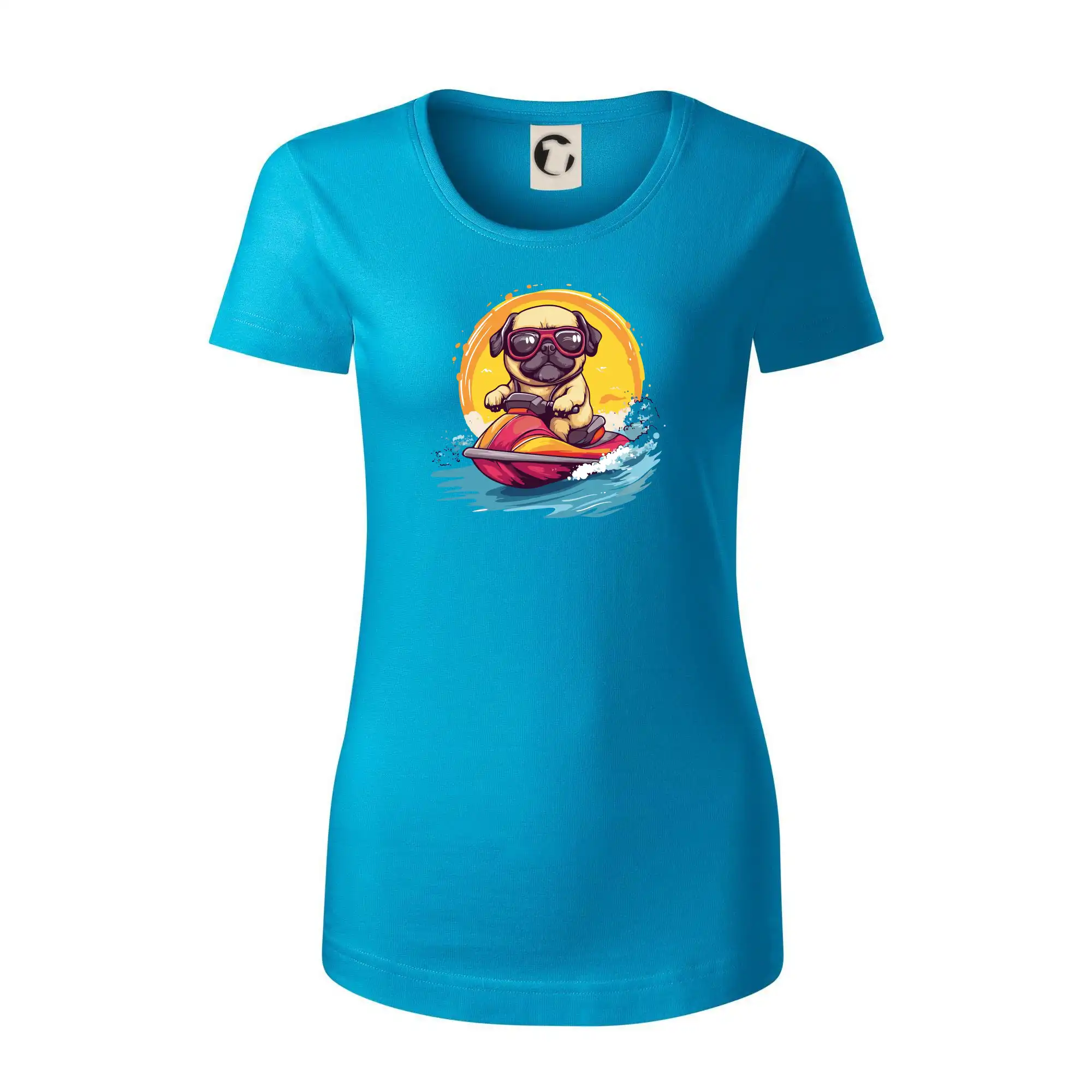 Mops na vodním skútru